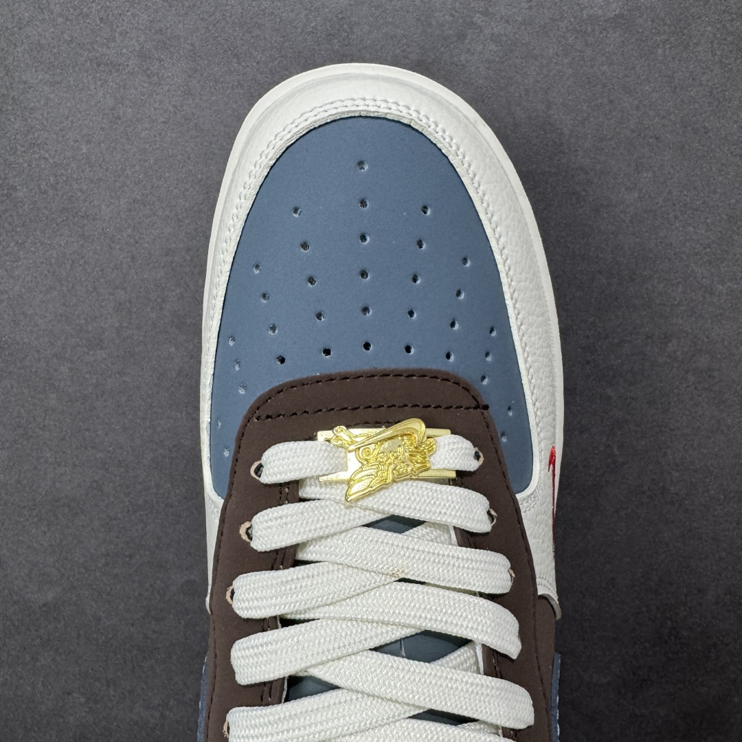 图片[8]-【定制版】NIke Air Force 1 \’07 Low “马年限定–青褐织云金纹” 空军一号低帮 运动鞋 休闲鞋 折边针车 工艺难度大 原楦头原纸板 高端定制鞋盒 原厂鞋底 超高清洁度 细节完美 货号：NH0601-536 尺码：36 36.5 37.5 38 38.5 39 40 40.5 41 42 42.5 43 44 44.5 45-选品中心