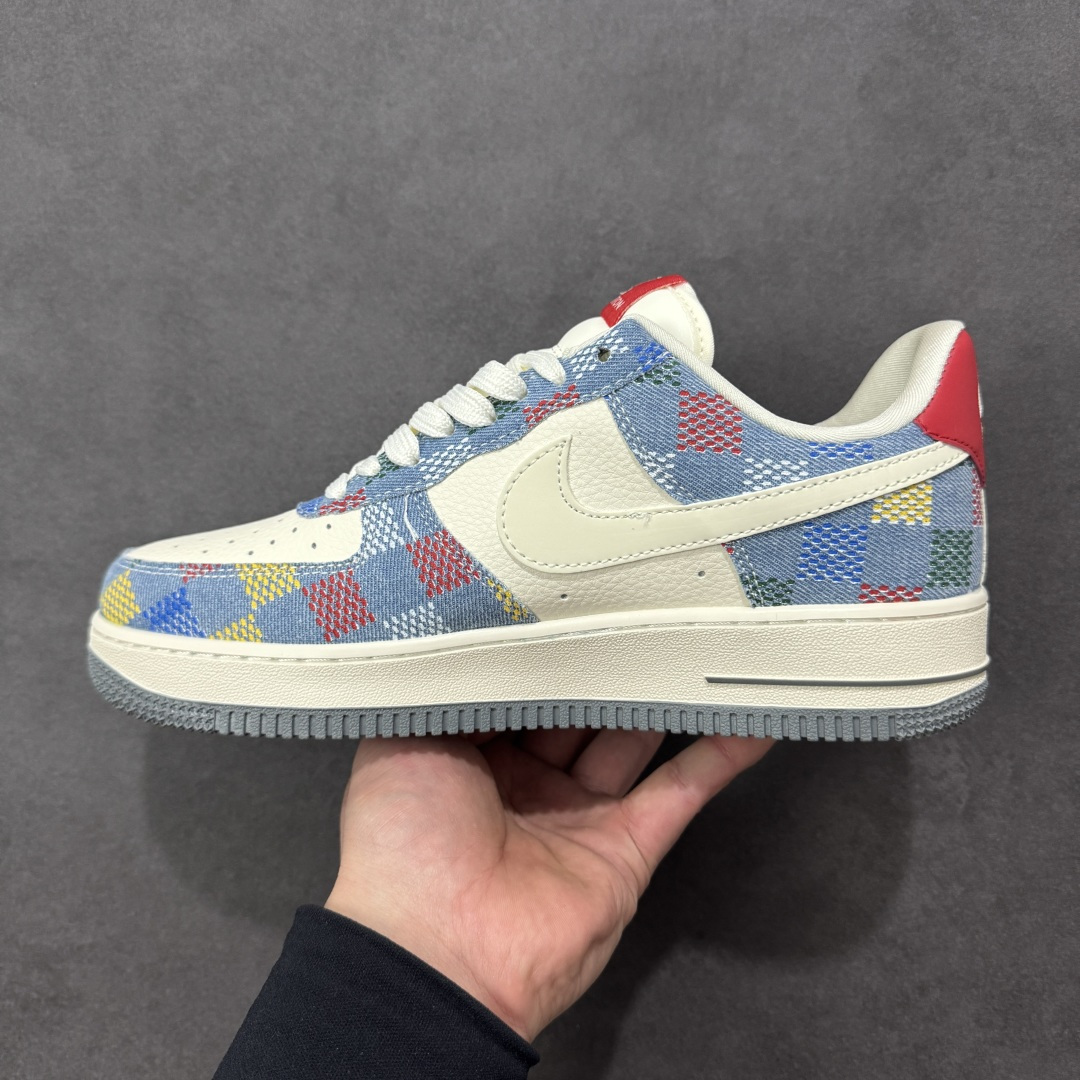 图片[2]-【定制版】Nike Air Force 1\’07 Low 丹宁老花 空军一号低帮休闲板鞋  #原楦头原纸板 高端定制鞋盒 原厂鞋底 超高清洁度 细节完美 货号：DN1688-813  尺码：36 36.5 37.5 38 38.5 39 40 40.5 41 42 42.5 43 44 44.5 45-选品中心
