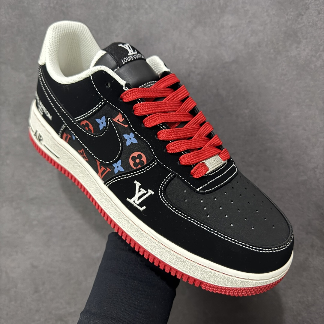 图片[3]-【定制版】NIke Air Force 1 \’07 Low “LV联名–暗夜霓虹” 空军一号低帮 运动鞋 休闲鞋 折边针车 工艺难度大 原楦头原纸板 高端定制鞋盒 原厂鞋底 超高清洁度 细节完美 货号：FN4932-002 尺码：36 36.5 37.5 38 38.5 39 40 40.5 41 42 42.5 43 44 44.5 45-选品中心