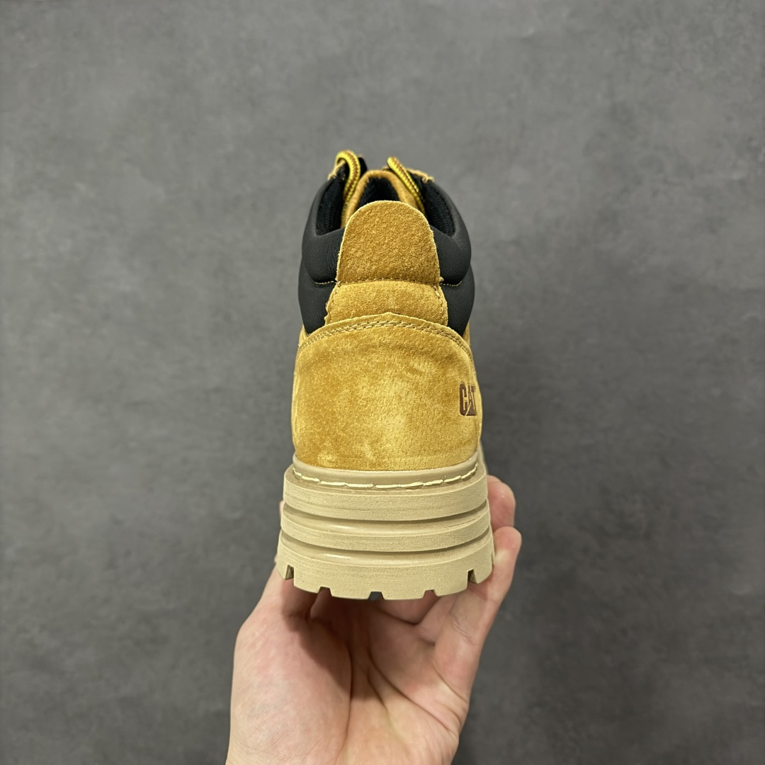 图片[4]-【广东纯原版】2025秋冬款CAT卡特 硬汉推土机品牌 经典百搭户外中帮休闲马丁靴广东大厂品质 秋冬新款 时尚潮流搭配 面料釆用意大利进口磨砂牛皮 全鞋真牛皮材料 大底到五金都是代工厂原材料制作 好货不杀猪 首单质量严格把控 全套官网统一包装 今年冬季防寒户外专用产品 日常随意搭配 型男必备 货号： P727351 尺码：39 40 41 42 43 44 (皮鞋码)-选品中心