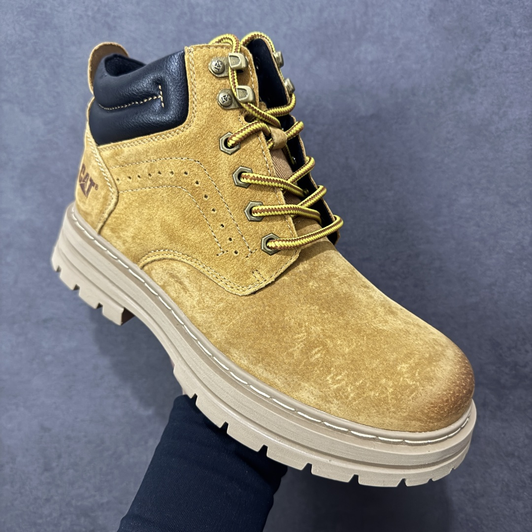 图片[3]-【广东纯原版】2025秋冬款CAT卡特 硬汉推土机品牌 经典百搭户外中帮休闲马丁靴广东大厂品质 秋冬新款 时尚潮流搭配 面料釆用意大利进口磨砂牛皮 全鞋真牛皮材料 大底到五金都是代工厂原材料制作 好货不杀猪 首单质量严格把控 全套官网统一包装 今年冬季防寒户外专用产品 日常随意搭配 型男必备 货号： P727351 尺码：39 40 41 42 43 44 (皮鞋码)-选品中心
