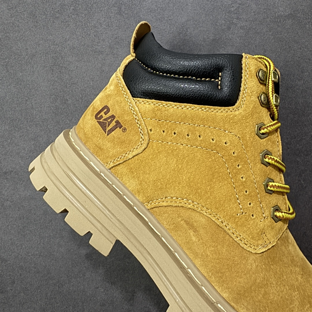 图片[6]-【广东纯原版】2025秋冬款CAT卡特 硬汉推土机品牌 经典百搭户外中帮休闲马丁靴广东大厂品质 秋冬新款 时尚潮流搭配 面料釆用意大利进口磨砂牛皮 全鞋真牛皮材料 大底到五金都是代工厂原材料制作 好货不杀猪 首单质量严格把控 全套官网统一包装 今年冬季防寒户外专用产品 日常随意搭配 型男必备 货号： P727351 尺码：39 40 41 42 43 44 (皮鞋码)-选品中心