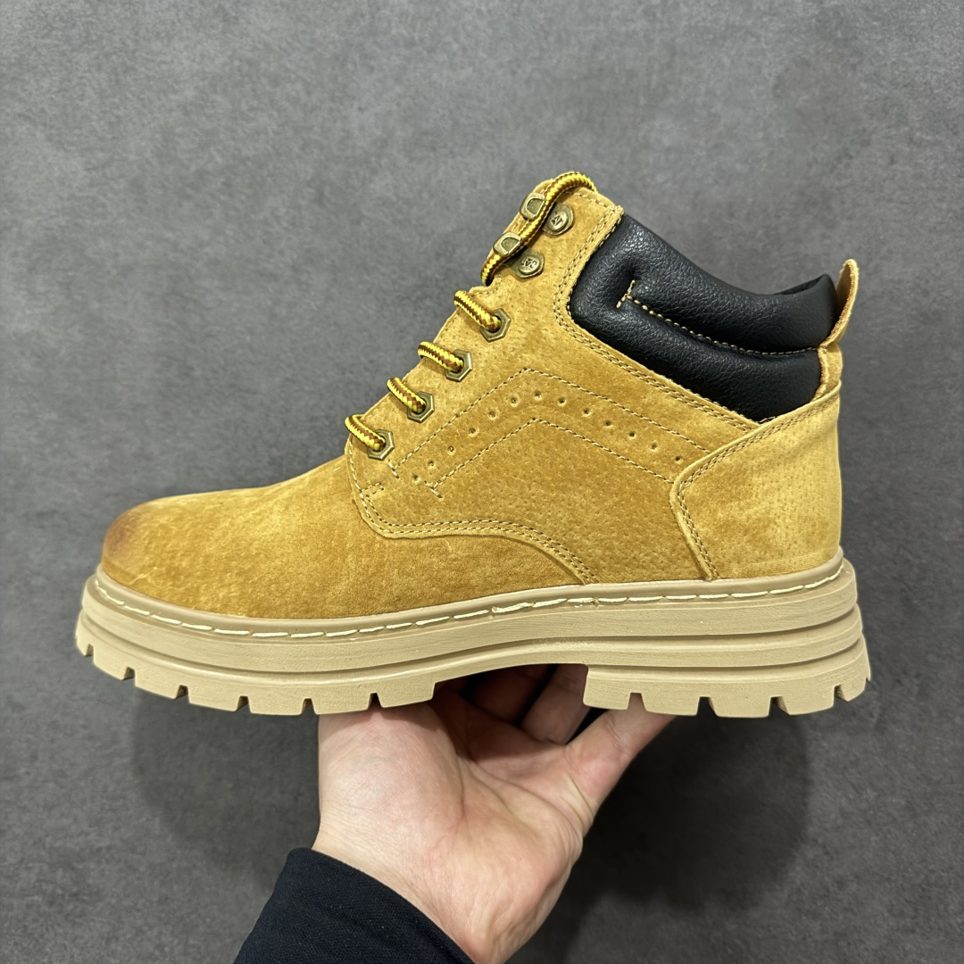 图片[2]-【广东纯原版】2025秋冬款CAT卡特 硬汉推土机品牌 经典百搭户外中帮休闲马丁靴广东大厂品质 秋冬新款 时尚潮流搭配 面料釆用意大利进口磨砂牛皮 全鞋真牛皮材料 大底到五金都是代工厂原材料制作 好货不杀猪 首单质量严格把控 全套官网统一包装 今年冬季防寒户外专用产品 日常随意搭配 型男必备 货号： P727351 尺码：39 40 41 42 43 44 (皮鞋码)-选品中心