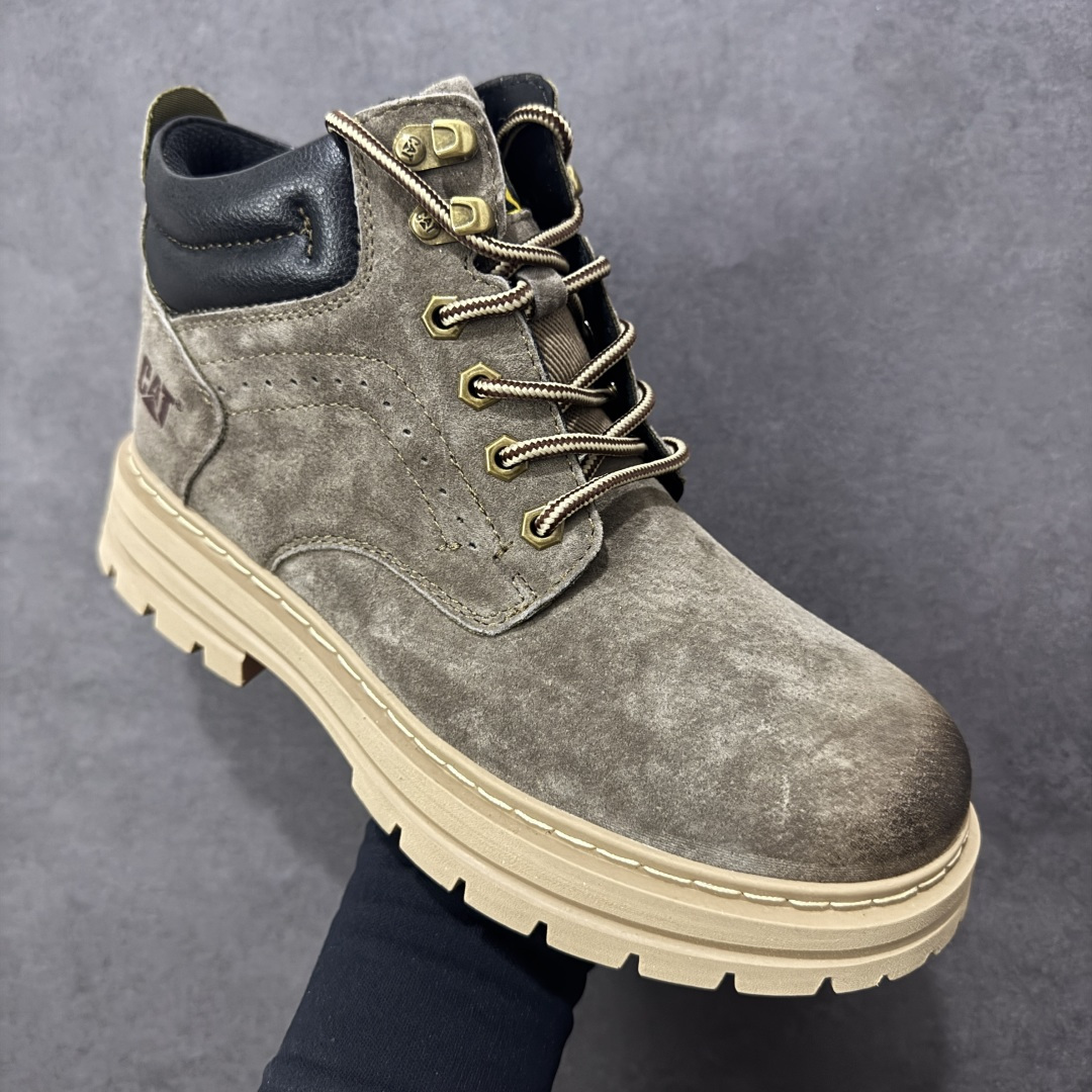 图片[3]-【广东纯原版】2025秋冬款CAT卡特 硬汉推土机品牌 经典百搭户外中帮休闲马丁靴广东大厂品质 秋冬新款 时尚潮流搭配 面料釆用意大利进口磨砂牛皮 全鞋真牛皮材料 大底到五金都是代工厂原材料制作 好货不杀猪 首单质量严格把控 全套官网统一包装 今年冬季防寒户外专用产品 日常随意搭配 型男必备 货号： P727351 尺码：39 40 41 42 43 44 (皮鞋码)-选品中心