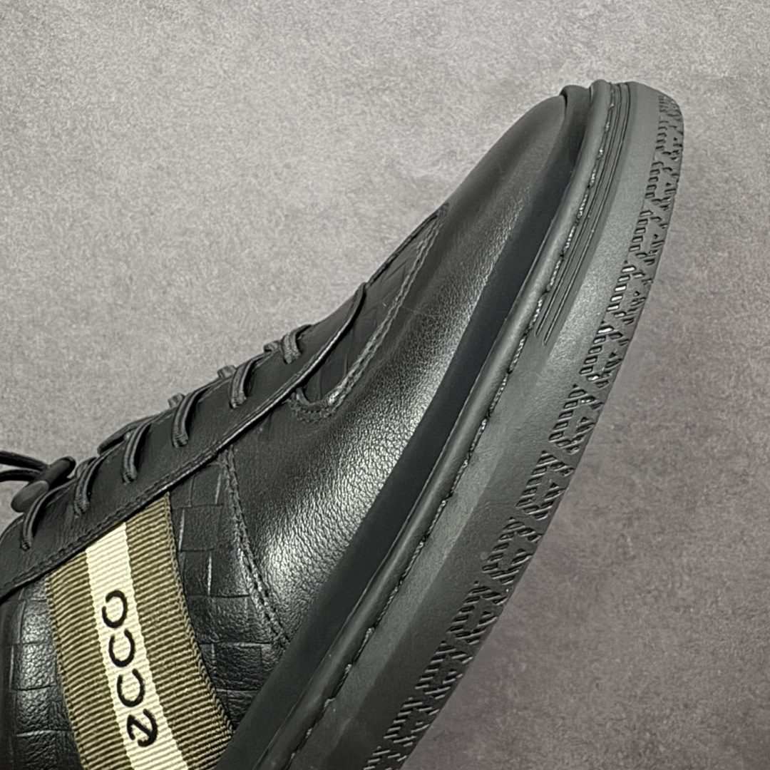 图片[5]-【广东纯原版】Ecco爱步 柔酷8号健步系列休闲板鞋 #原单品质 鞋面选用头层小牛皮压纹工艺 鞋型饱满立体感十足，上脚非常透气 超软橡胶大底 软面软底 脚感一流 完美造型顶级品质 货号：583207-01001 尺码：38 39 40 41 42 43 44 皮鞋码-选品中心