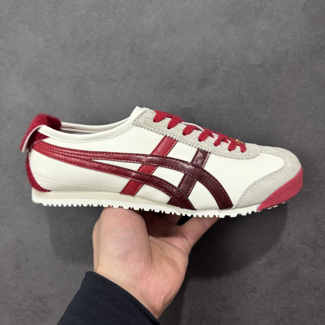 【公司级】渠道特供 Asics 鬼冢虎 Mexico 66 CNY 马年白红 印尼厂Oem原单材料 实拍上架 其余全部客供材料 淘宝B级代购店铺内供 四联官方吊牌 乳胶组合鞋垫、羊皮纸质中底 货号:1183C600-100 尺码:36 37 37.5 38 39 39.5 40 40.5 41.5 42 42.5 43.5 44 45-选品中心