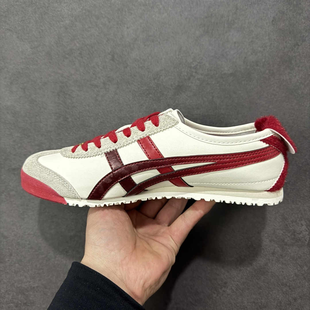 图片[2]-【公司级】渠道特供 Asics 鬼冢虎 Mexico 66 CNY 马年白红 印尼厂Oem原单材料 实拍上架 其余全部客供材料 淘宝B级代购店铺内供 四联官方吊牌 乳胶组合鞋垫、羊皮纸质中底 货号：1183C600-100 尺码：36 37 37.5 38 39 39.5 40 40.5 41.5 42 42.5 43.5 44 45-选品中心