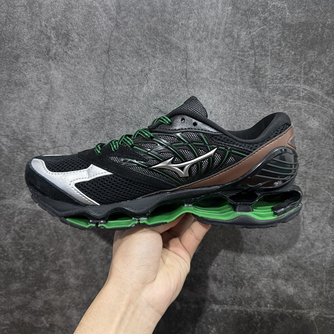 图片[2]-【纯原版】Mizuno 美津侬 WAVE PROPHECY 14S 复古时尚休闲舒适运动跑步鞋 美津浓WAVE机械缓震 可以说是机械缓震跑鞋科技的翘楚有着非凡的适应性，有着充分而持久的缓震能力和轻量化设计，是一双可以陪伴我们日常训练甚至是半马比赛的跑鞋，无论是“跑步初哥”还是“精英老鸟”，只要不是比较夸张的大体重人群，都可以穿着WAVE RIDER 来跑步。如果你不知道跑步穿什么鞋，不知道给别人推荐什么鞋，那么选“美津浓 ” 尺码：36-45-选品中心