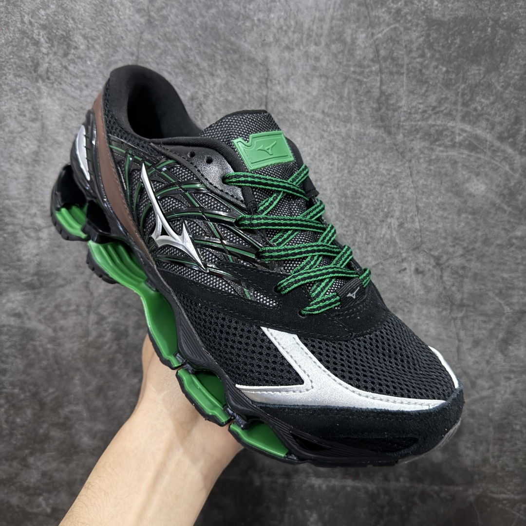 图片[3]-【纯原版】Mizuno 美津侬 WAVE PROPHECY 14S 复古时尚休闲舒适运动跑步鞋 美津浓WAVE机械缓震 可以说是机械缓震跑鞋科技的翘楚有着非凡的适应性，有着充分而持久的缓震能力和轻量化设计，是一双可以陪伴我们日常训练甚至是半马比赛的跑鞋，无论是“跑步初哥”还是“精英老鸟”，只要不是比较夸张的大体重人群，都可以穿着WAVE RIDER 来跑步。如果你不知道跑步穿什么鞋，不知道给别人推荐什么鞋，那么选“美津浓 ” 尺码：36-45-选品中心