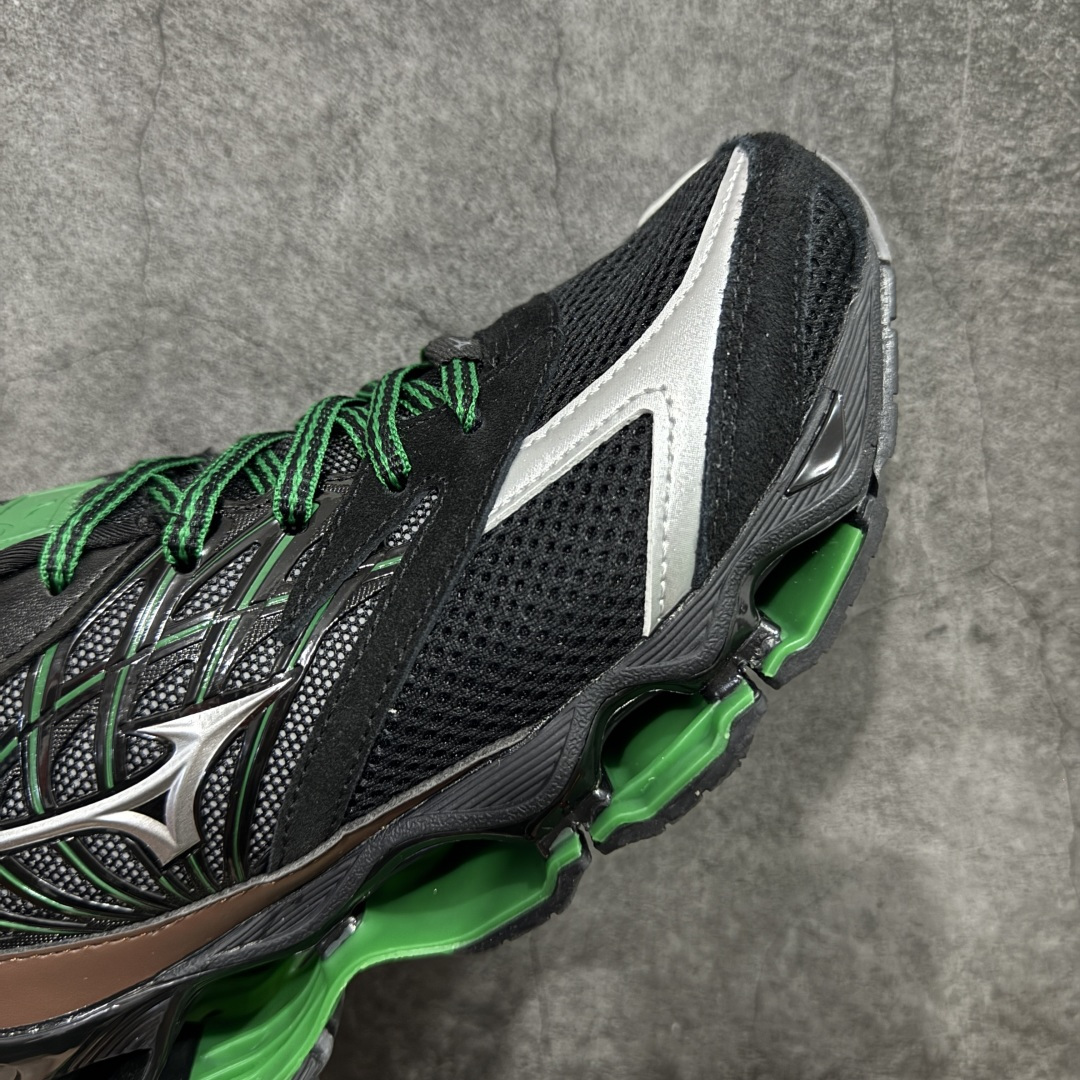 图片[6]-【纯原版】Mizuno 美津侬 WAVE PROPHECY 14S 复古时尚休闲舒适运动跑步鞋 美津浓WAVE机械缓震 可以说是机械缓震跑鞋科技的翘楚有着非凡的适应性，有着充分而持久的缓震能力和轻量化设计，是一双可以陪伴我们日常训练甚至是半马比赛的跑鞋，无论是“跑步初哥”还是“精英老鸟”，只要不是比较夸张的大体重人群，都可以穿着WAVE RIDER 来跑步。如果你不知道跑步穿什么鞋，不知道给别人推荐什么鞋，那么选“美津浓 ” 尺码：36-45-选品中心