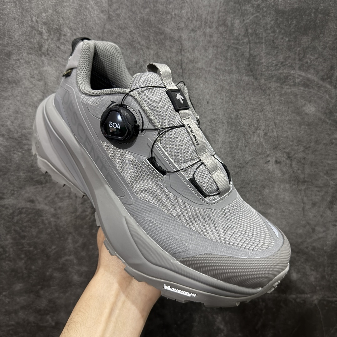 图片[3]-【纯原版】迪桑特DESCENTE SKI STYLE系列 GORE-TEX 舒适 耐磨防水 低帮 徒步鞋 男女同款 棕白色 采用皮面网眼材质鞋面 通透不闷热 前掌易弯折设计 提供灵活的穿着感受 后跟Z-FOAM填充 缓震回弹 BOA FIT SYSTEM系带系统 便捷穿脱 尺码：40-45-选品中心