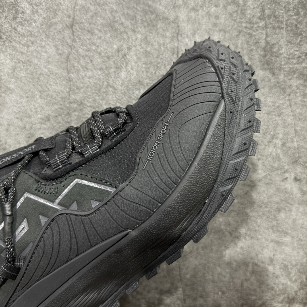 图片[6]-【纯原M版】可隆KOLON SPORT LITCAMP MEGA 时尚舒适 低帮 户外防水功能鞋 男女同款 防水支撑轻便回弹 低帮徒步鞋 纯原大厂出品 纯原版本👏 脚感软到像踩云朵☁️—鞋面柔软贴合脚型 走石子路也不硌脚 防滑V黄金大底纹路深似锯齿，泥地、陡坡都稳稳拿捏 下雨天也不怕打滑 黑色耐脏又百搭 日常穿去上班是低调质感 进山徒步是可靠装备，从城市到山野，一双鞋承包所有 “出走计划” 尺码：36-46-选品中心