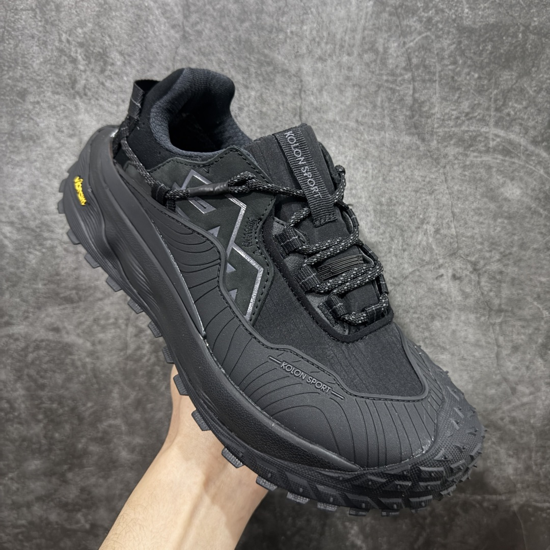 图片[3]-【纯原M版】可隆KOLON SPORT LITCAMP MEGA 时尚舒适 低帮 户外防水功能鞋 男女同款 防水支撑轻便回弹 低帮徒步鞋 纯原大厂出品 纯原版本👏 脚感软到像踩云朵☁️—鞋面柔软贴合脚型 走石子路也不硌脚 防滑V黄金大底纹路深似锯齿，泥地、陡坡都稳稳拿捏 下雨天也不怕打滑 黑色耐脏又百搭 日常穿去上班是低调质感 进山徒步是可靠装备，从城市到山野，一双鞋承包所有 “出走计划” 尺码：36-46-选品中心