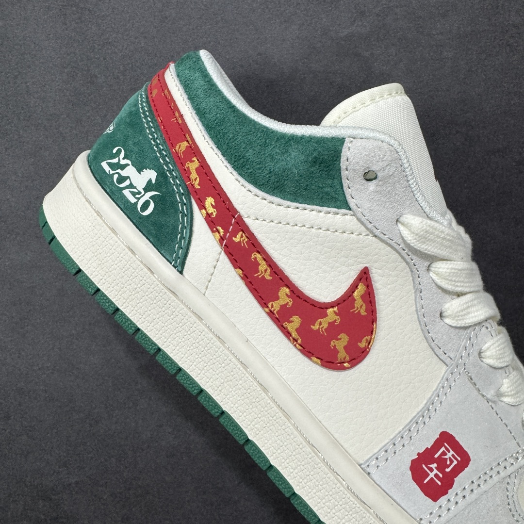 图片[6]-【定制版】Air Jordan 1 Low AJ1 乔1 马年限定2026高端定制 低帮复古篮球鞋  #定制皮料 原厂3D打印 定制鞋盒 原楦原纸板 纯正空军版型 内置全掌气垫 货号：LX1988-823  尺码：36 36.5 37.5 38 38.5 39 40 40.5 41 42 42.5 43 44 44.5 45-选品中心