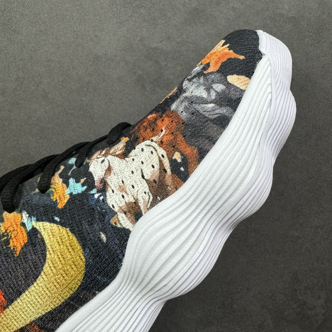 图片[5]-【定制版】Nike React Hyperdunk 2017 Low EP 马年限定 低帮实战篮球鞋 Nike Hyperdunk 2017， 鞋子按鞋面材质共分为编织FK版本和工程网面版本两个版本，编织版本的外观更具前卫感，鞋面采用了更加结实耐用的Flyknit打造，在最容易受到冲击的鞋头部分选用了TPU线材，保证支撑性，鞋身的脚踝处并没有延续上代的袜套设计，而是采用了独特的开窗式鞋领设计，不仅方便穿脱还增加了脚踝的灵活性；工程网面版本的Mesh材质鞋面舒适透气，霸气的大swoosh再度回归鞋面，不过取消了惯用的飞线科技；在缓震方面，使用了全新的React泡棉缓震技术，脚感更加全 面柔和 货号：897637-010 尺码：38 38.5 39 40 40.5 41 42 42.5 43 44 45 46-选品中心