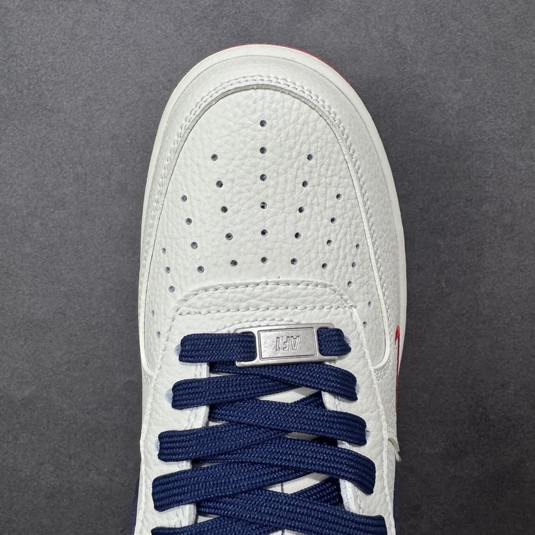 图片[8]-【定制版】NIke Air Force 1 \’07 Low “米白红蓝” 空军一号低帮 运动鞋 休闲鞋 折边针车 工艺难度大 原楦头原纸板 高端定制鞋盒 原厂鞋底 超高清洁度 细节完美 货号：NH0601-544 尺码：36 36.5 37.5 38 38.5 39 40 40.5 41 42 42.5 43 44 44.5 45-选品中心