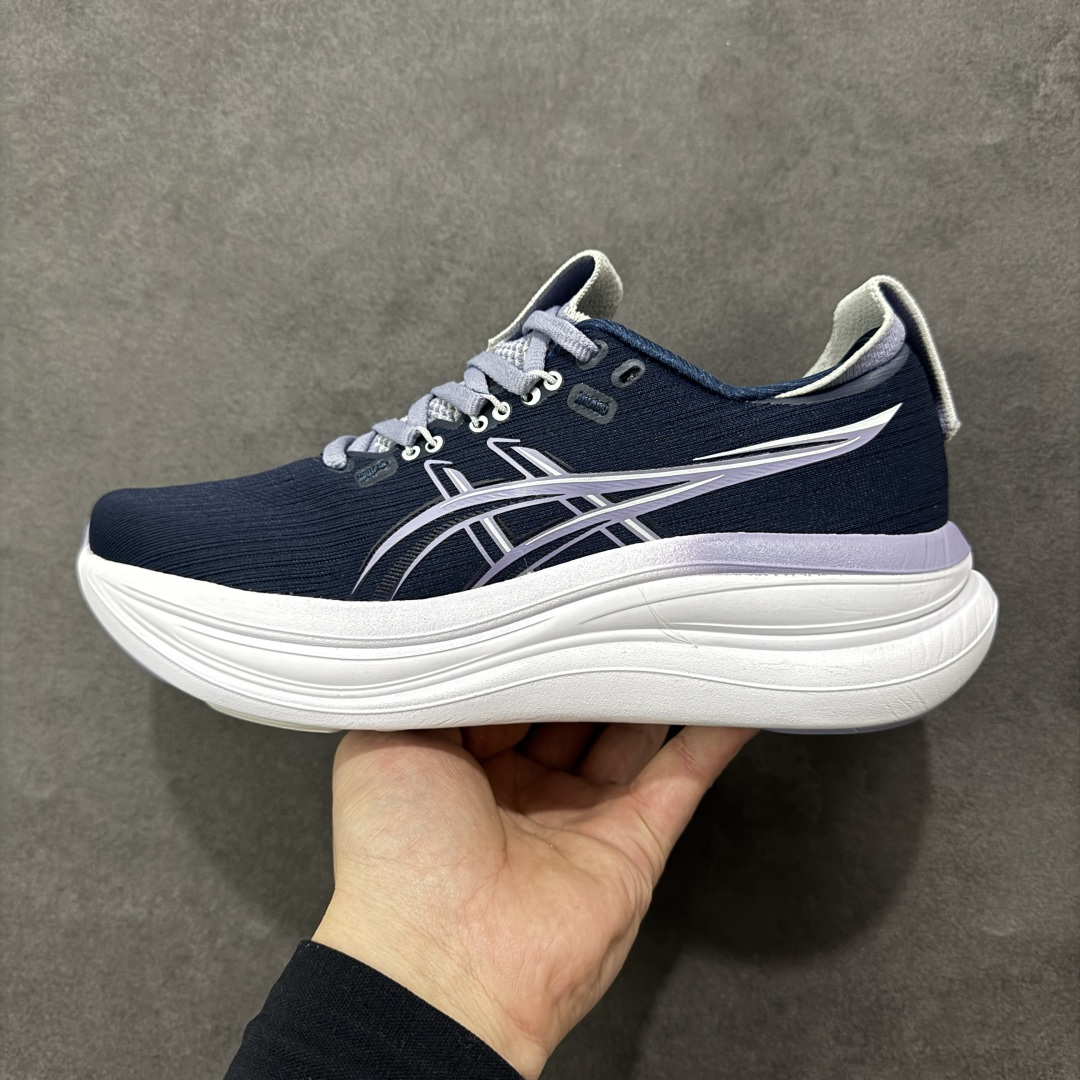 图片[2]-【公司级】Asics Gel-Nimbus 28 舒适防滑耐磨低帮休闲跑步鞋 鞋底采用了轻质发泡材料 并在后跟和前掌处采用了ASICS亚瑟士核心科技-GEL缓震胶 赋予鞋款强大的缓冲性能 提供了更柔软适的穿着体验 而在原有设计的启发之上 此次鞋款采用更贴合当今潮流趋势的材料和创新技术 展现出纽约充满活力的都市精神 货号：1011C127-402 尺码：36-45含半码-选品中心