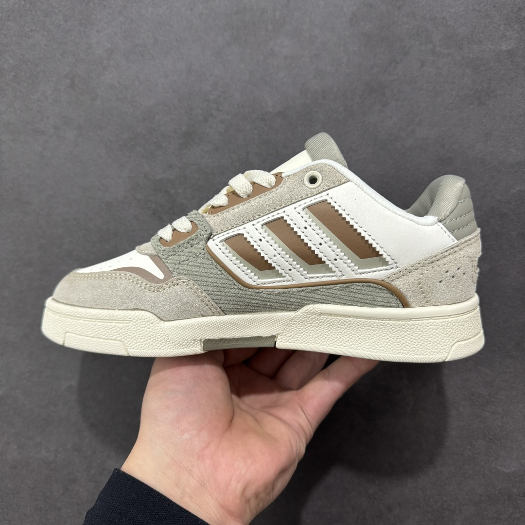 图片[2]-【公司级】Adidas DROP STEP LOW 2.0 低帮百搭潮流休闲运动板鞋 官方发售 正单长期供应 三叶草篮球风校园休闲运动板鞋 以复古篮球鞋的外形为基础，采用皮革拼接，简约百搭，更加贴合舒适。中底内侧网格造型起到点睛之笔，外底橡胶，更显复古！ 货号：JP9971 尺码：36 36.5 37 38 38.5 39 40 40.5 41 42 42.5 43 44 44.5 45-选品中心