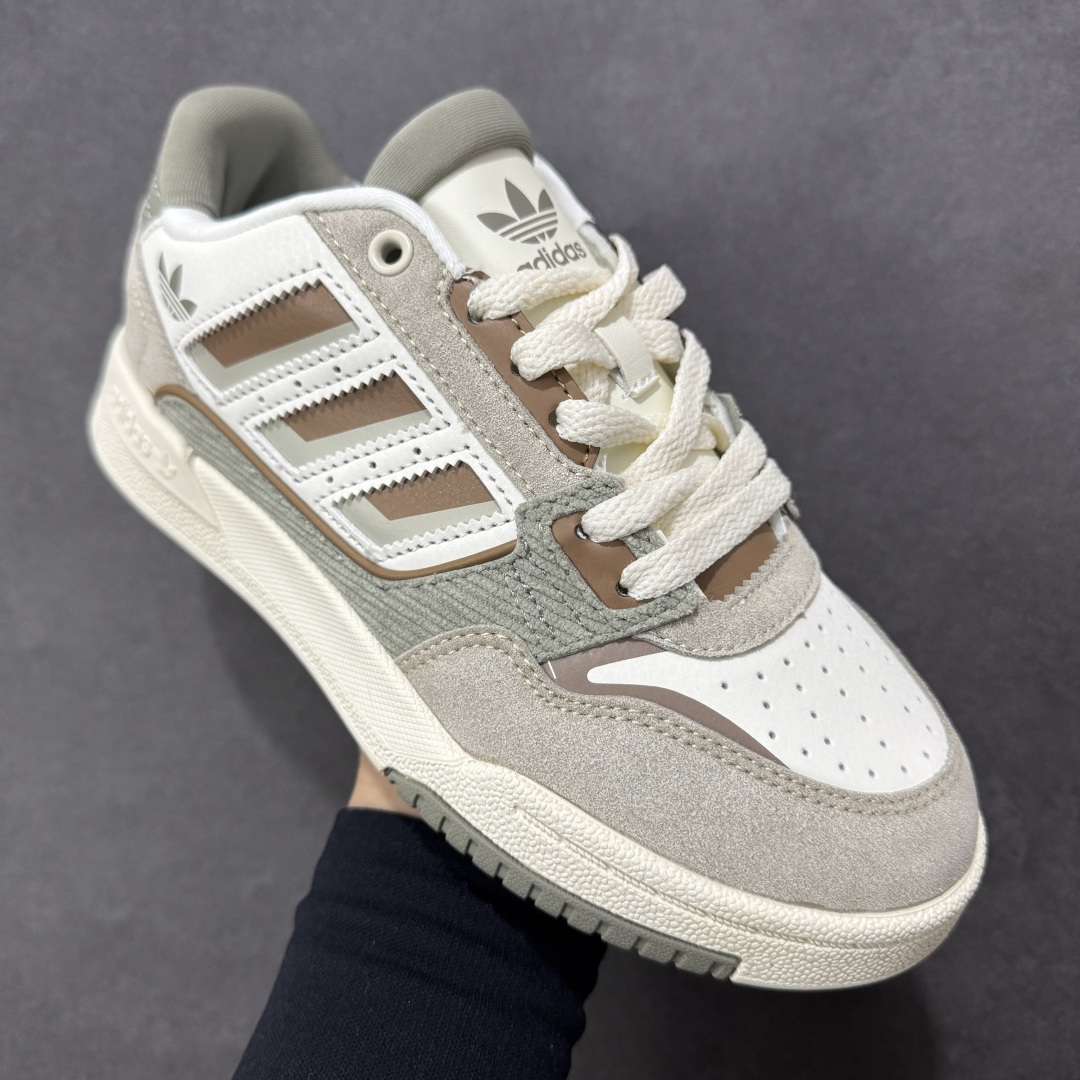 图片[3]-【公司级】Adidas DROP STEP LOW 2.0 低帮百搭潮流休闲运动板鞋 官方发售 正单长期供应 三叶草篮球风校园休闲运动板鞋 以复古篮球鞋的外形为基础，采用皮革拼接，简约百搭，更加贴合舒适。中底内侧网格造型起到点睛之笔，外底橡胶，更显复古！ 货号：JP9971 尺码：36 36.5 37 38 38.5 39 40 40.5 41 42 42.5 43 44 44.5 45-选品中心