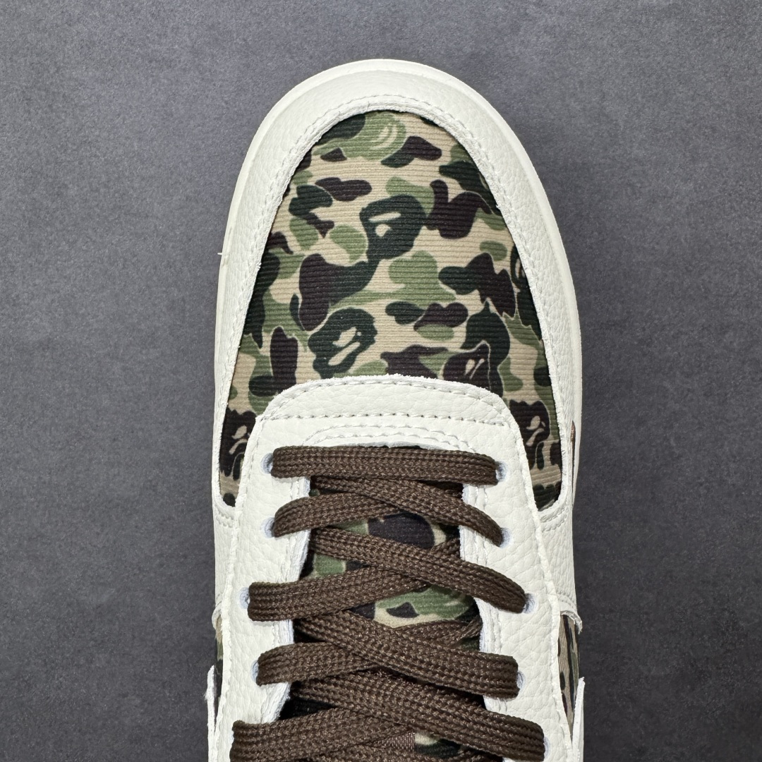 图片[8]-【定制版】NIke Air Force 1 \’07 Low “Bape联名–米棕迷彩”空军一号 低帮 运动鞋 休闲鞋 折边针车 工艺难度大 原楦头原纸板 原装鞋盒 定制五金配件 内置全掌气垫 原厂鞋底 货号：KK1988-019 尺码：36 36.5 37.5 38 38.5 39 40 40.5 41 42 42.5 43 44 44.5 45-选品中心