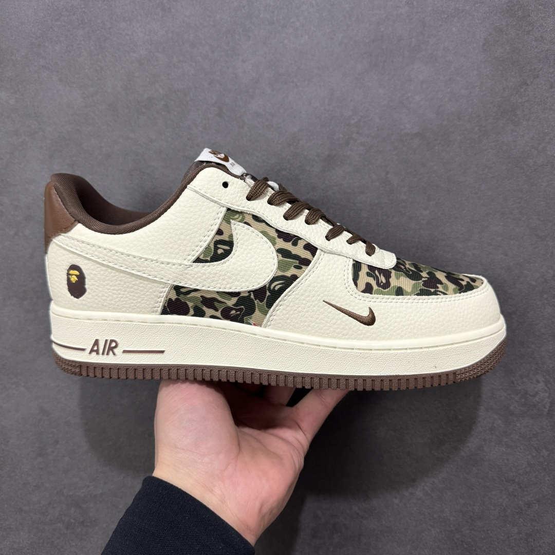 【定制版】NIke Air Force 1 \'07 Low “Bape联名--米棕迷彩”空军一号 低帮 运动鞋 休闲鞋 折边针车 工艺难度大 原楦头原纸板 原装鞋盒 定制五金配件 内置全掌气垫 原厂鞋底 货号:KK1988-019 尺码:36 36.5 37.5 38 38.5 39 40 40.5 41 42 42.5 43 44 44.5 45-选品中心