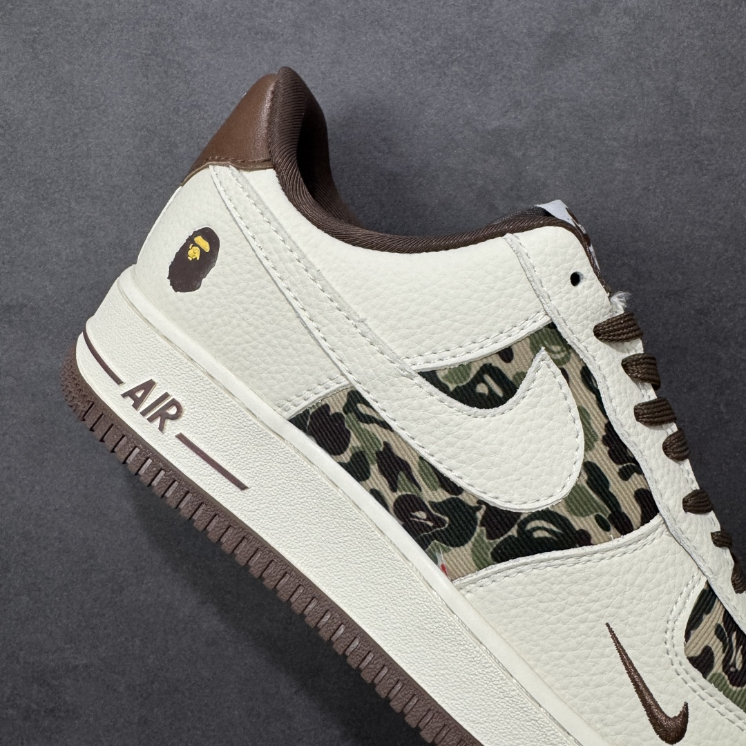 图片[6]-【定制版】NIke Air Force 1 \’07 Low “Bape联名–米棕迷彩”空军一号 低帮 运动鞋 休闲鞋 折边针车 工艺难度大 原楦头原纸板 原装鞋盒 定制五金配件 内置全掌气垫 原厂鞋底 货号：KK1988-019 尺码：36 36.5 37.5 38 38.5 39 40 40.5 41 42 42.5 43 44 44.5 45-选品中心