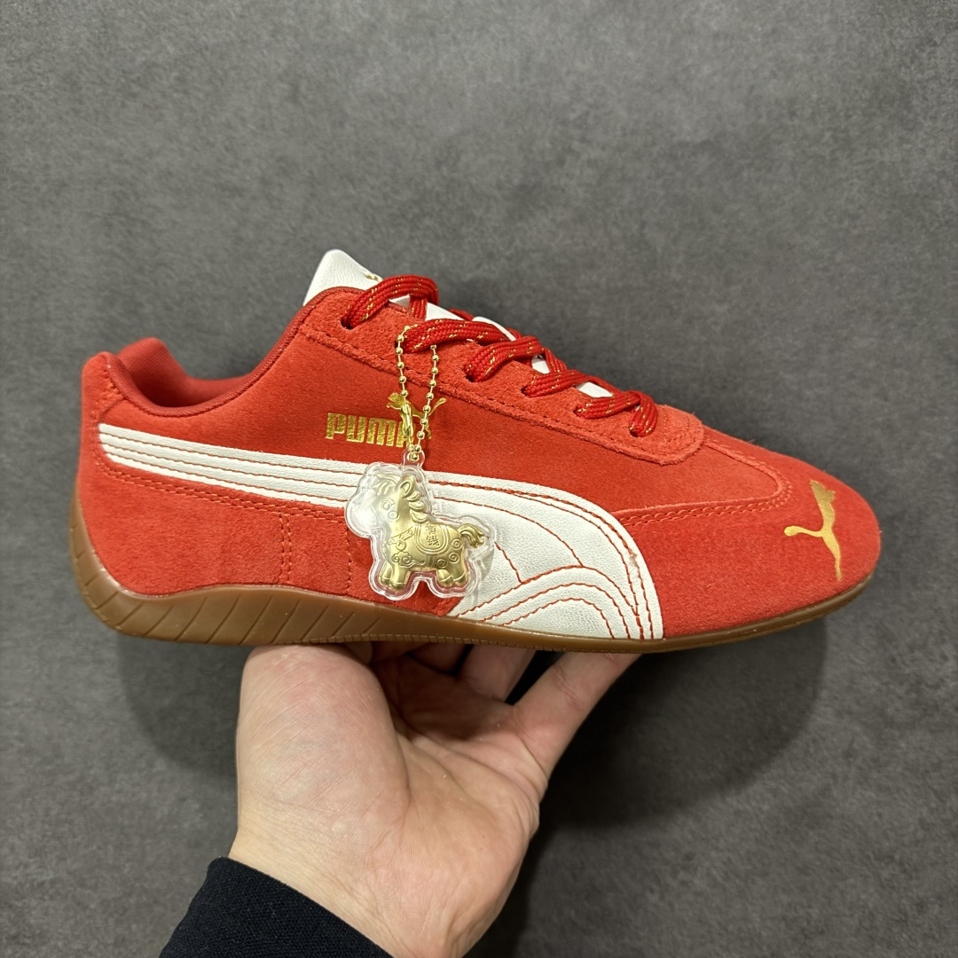 【公司级】PUMA 彪马赛车鞋 CNY中国马年限定红色 二次成型“猛帮”成型工艺 真拼接鞋面 PUMA彪马 薄底德训鞋 Speedcat 系列 货号:398846-31 尺码:35 36 36.5 37.5 38 38.5 39 40 40.5 41 42 42.5 43 44 44.5 45-选品中心