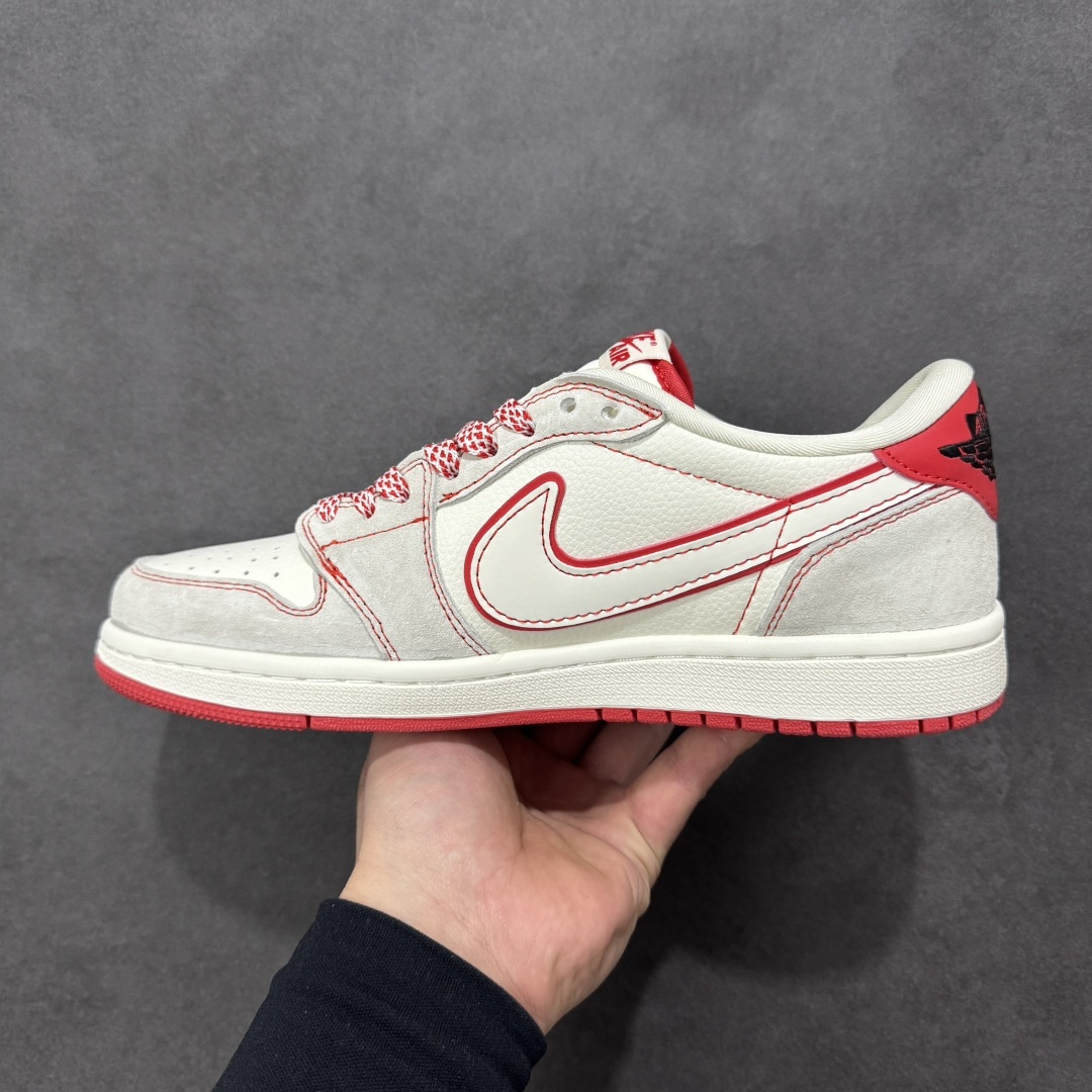 图片[2]-【公司级】Nike Air Jordan 1 x Travis Scott AJ1倒勾 马年限定乔一倒钩 ‘DIY’定制 耐克 低帮文化篮球鞋 完美品质出货 细节如图所示 鞋面切割工整 冲孔整齐干净 中底拉帮线 整体清洁度非常好 货号：JW1188-178 尺码：36 36.5 37.5 38 38.5 39 40 40.5 41 42 42.5 43 44 45-选品中心