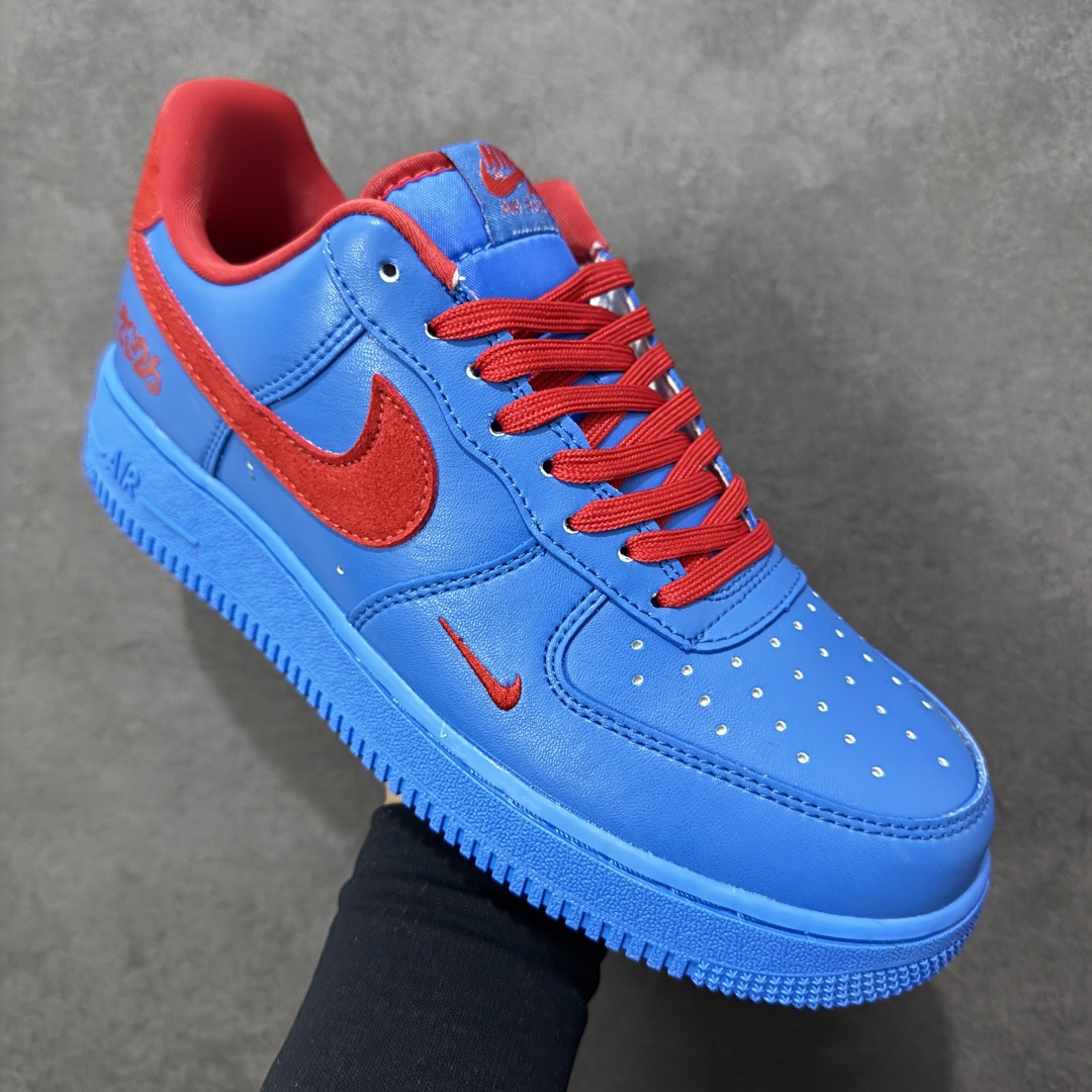 图片[3]-【定制版】Nike Air Force 1\’07 Low 马年联名 蓝海焰红 空军一号低帮休闲板鞋 DF0188-128  #原楦头原纸板 高端定制鞋盒 原厂鞋底 超高清洁度 细节完美  尺码：36 36.5 37.5 38 38.5 39 40 40.5 41 42 42.5 43 44 44.5 45-选品中心