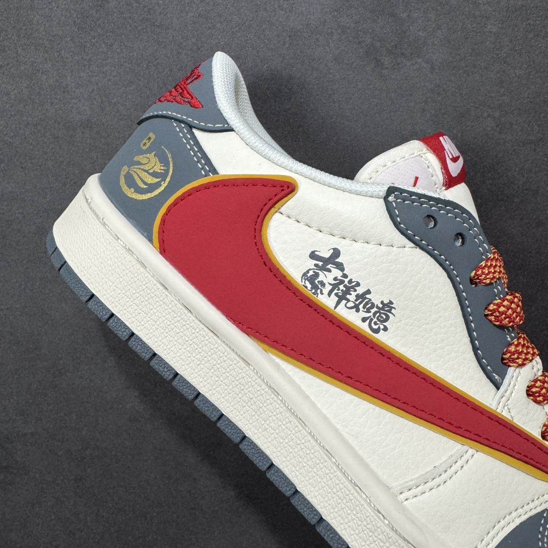 图片[6]-【定制版】Air Jordan 1 Low AJ1 乔1马年限定 马年祥运 高端定制 低帮复古篮球鞋 JJ2508-104  #定制鞋盒 大厂纯原品质出货 超高清洁度 皮料切割干净无任何毛边 细节完美  尺码：36 36.5 37.5 38 38.5 39 40 40.5 41 42 42.5 43 44 44.5 45-选品中心