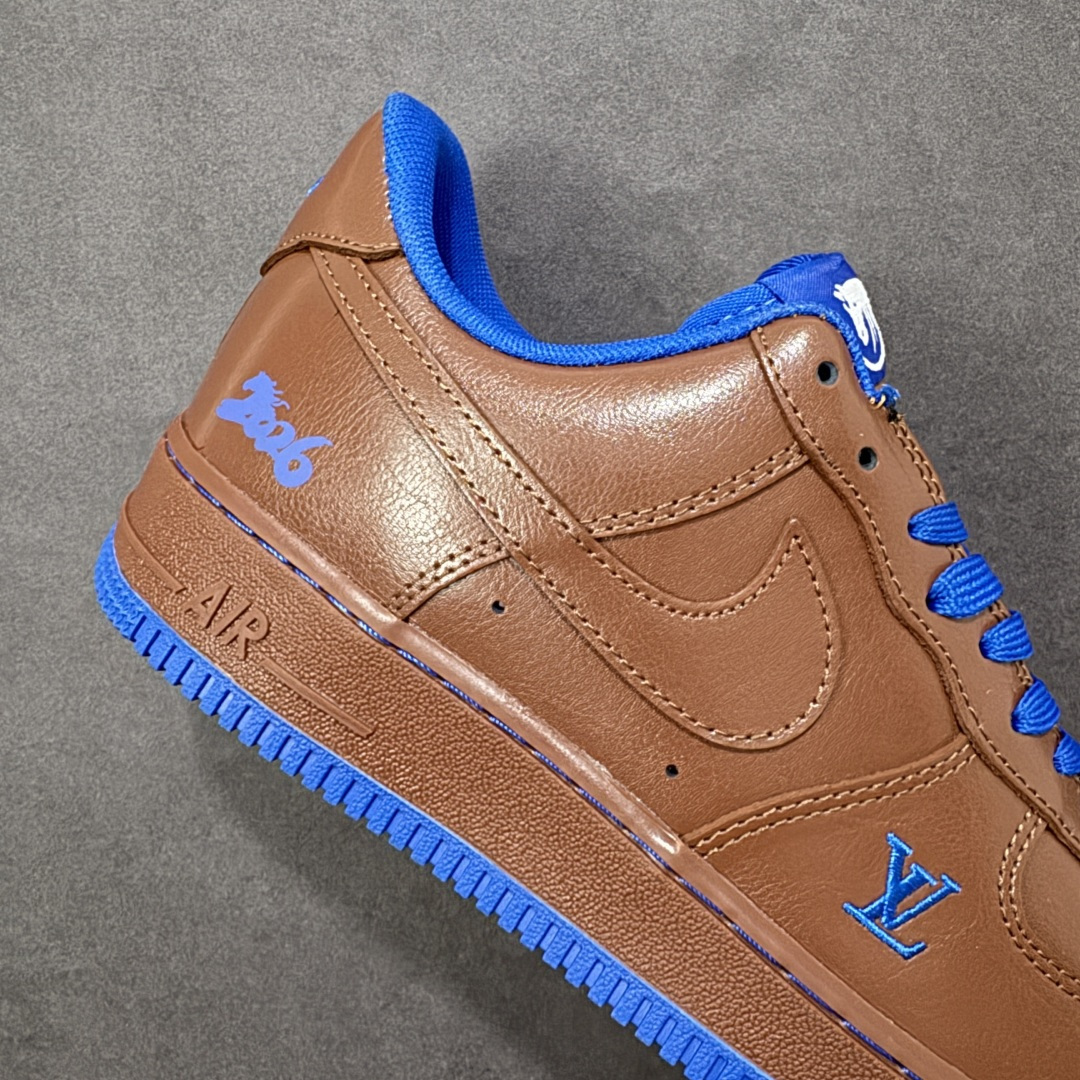 图片[6]-【定制版】Nike Air Force 1\’07 Low 马年联名 檀棕碧蓝 空军一号低帮休闲板鞋 XY9025-007  #原楦头原纸板 高端定制鞋盒 原厂鞋底 超高清洁度 细节完美  尺码：36 36.5 37.5 38 38.5 39 40 40.5 41 42 42.5 43 44 44.5 45-选品中心
