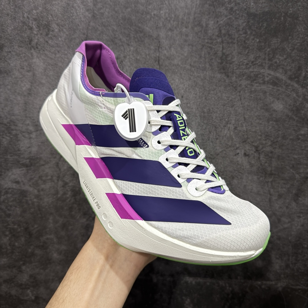 图片[3]-【NO.1纯原】Adidas Adizero Adios Pro 4 M竞训跑步鞋 JR1656 市场独一档品质 区别所有版本 原鞋购入开发数月 原材料 原档案打造 细节版型一比一 独立双层组合底私模. 搭配ENERGYRODS 2.0真碳柱，每一步都动力满满 鞋面用的是Lightlock技术，轻透又贴合，就像给脚定制的一样。 中底是全掌Lightstrike Pro泡棉，软弹感超绝 真正一比一还原真实脚感💪🏻 尺码：36 36.5 37 38 38.5 39 40 40.5 41 42 42.5 43 44 44.5 45 46-选品中心