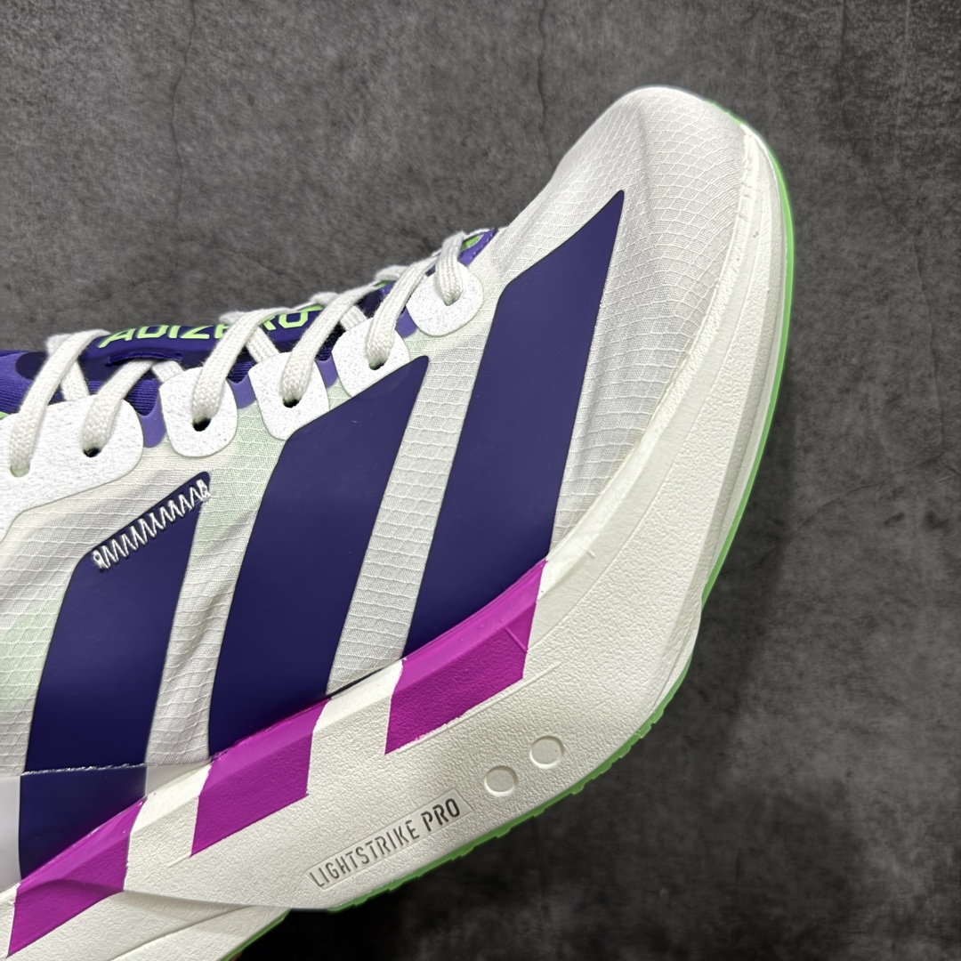 图片[6]-【NO.1纯原】Adidas Adizero Adios Pro 4 M竞训跑步鞋 JR1656 市场独一档品质 区别所有版本 原鞋购入开发数月 原材料 原档案打造 细节版型一比一 独立双层组合底私模. 搭配ENERGYRODS 2.0真碳柱，每一步都动力满满 鞋面用的是Lightlock技术，轻透又贴合，就像给脚定制的一样。 中底是全掌Lightstrike Pro泡棉，软弹感超绝 真正一比一还原真实脚感💪🏻 尺码：36 36.5 37 38 38.5 39 40 40.5 41 42 42.5 43 44 44.5 45 46-选品中心
