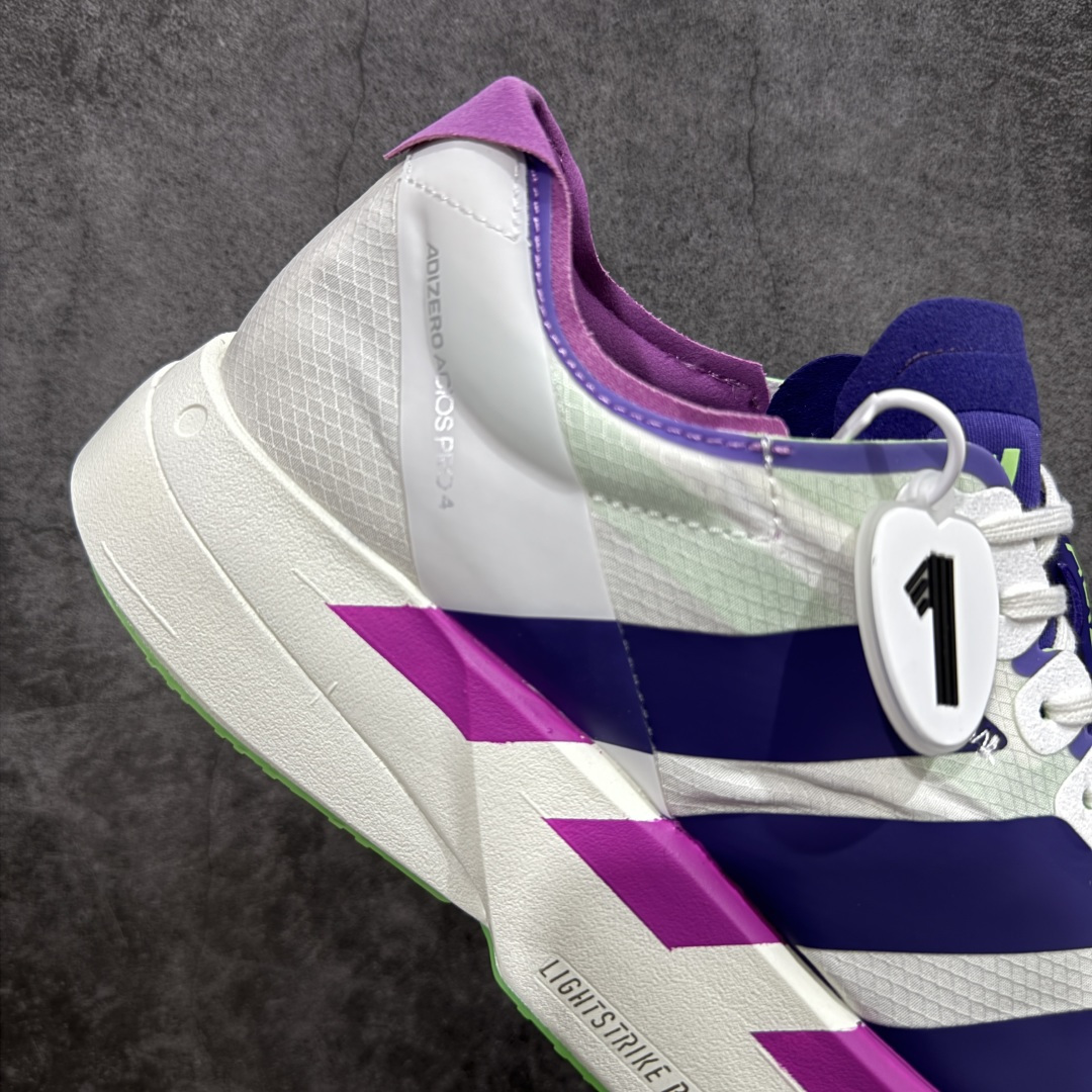 图片[7]-【NO.1纯原】Adidas Adizero Adios Pro 4 M竞训跑步鞋 JR1656 市场独一档品质 区别所有版本 原鞋购入开发数月 原材料 原档案打造 细节版型一比一 独立双层组合底私模. 搭配ENERGYRODS 2.0真碳柱，每一步都动力满满 鞋面用的是Lightlock技术，轻透又贴合，就像给脚定制的一样。 中底是全掌Lightstrike Pro泡棉，软弹感超绝 真正一比一还原真实脚感💪🏻 尺码：36 36.5 37 38 38.5 39 40 40.5 41 42 42.5 43 44 44.5 45 46-选品中心