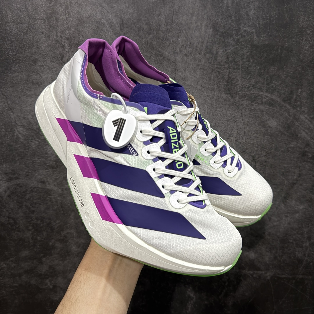 【NO.1纯原】Adidas Adizero Adios Pro 4 M竞训跑步鞋 JR1656 市场独一档品质 区别所有版本 原鞋购入开发数月 原材料 原档案打造 细节版型一比一 独立双层组合底私模. 搭配ENERGYRODS 2.0真碳柱,每一步都动力满满 鞋面用的是Lightlock技术,轻透又贴合,就像给脚定制的一样。 中底是全掌Lightstrike Pro泡棉,软弹感超绝 真正一比一还原真实脚感💪🏻 尺码:36 36.5 37 38 38.5 39 40 40.5 41 42 42.5 43 44 44.5 45 46-选品中心