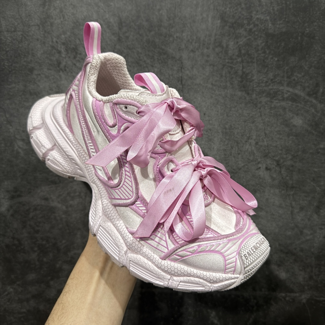 图片[3]-【XA版本】BALENCIAGA 3XL Sneakers 巴黎世家十代网布系带低帮走秀复古老爹鞋 全套原纸板楦头开发 最原汁原味的灵魂版型 全鞋荧光划线卡点 胶水把控整洁度追求极致完美 每一双都是工艺品 多重QC质检 超越公司货的品控标准 实实在在的免检产品 原盒原配 正确字体电绣 粗细、位置、大小正确 侧边TPU 透气孔匹配意产原版 正确分离大底 TPU软底 原版一致大底LOGO 立体感十足 原厂皮料水洗做旧 采购原厂网纱 不含皮革 网布材料和聚氨酯 磨损效果 鞋头边缘和后帮 Balenciaga 徽标 鞋面和后跟凸印尺码 鞋舌 3XL 橡胶品牌标识和反光细节 鞋帮拉袢和鞋舌拉祥 配反光细节 备用鞋带在鞋履前侧 可在穿着前取下 便于不同造型搭配 偏大一码 尺码：35-40-选品中心