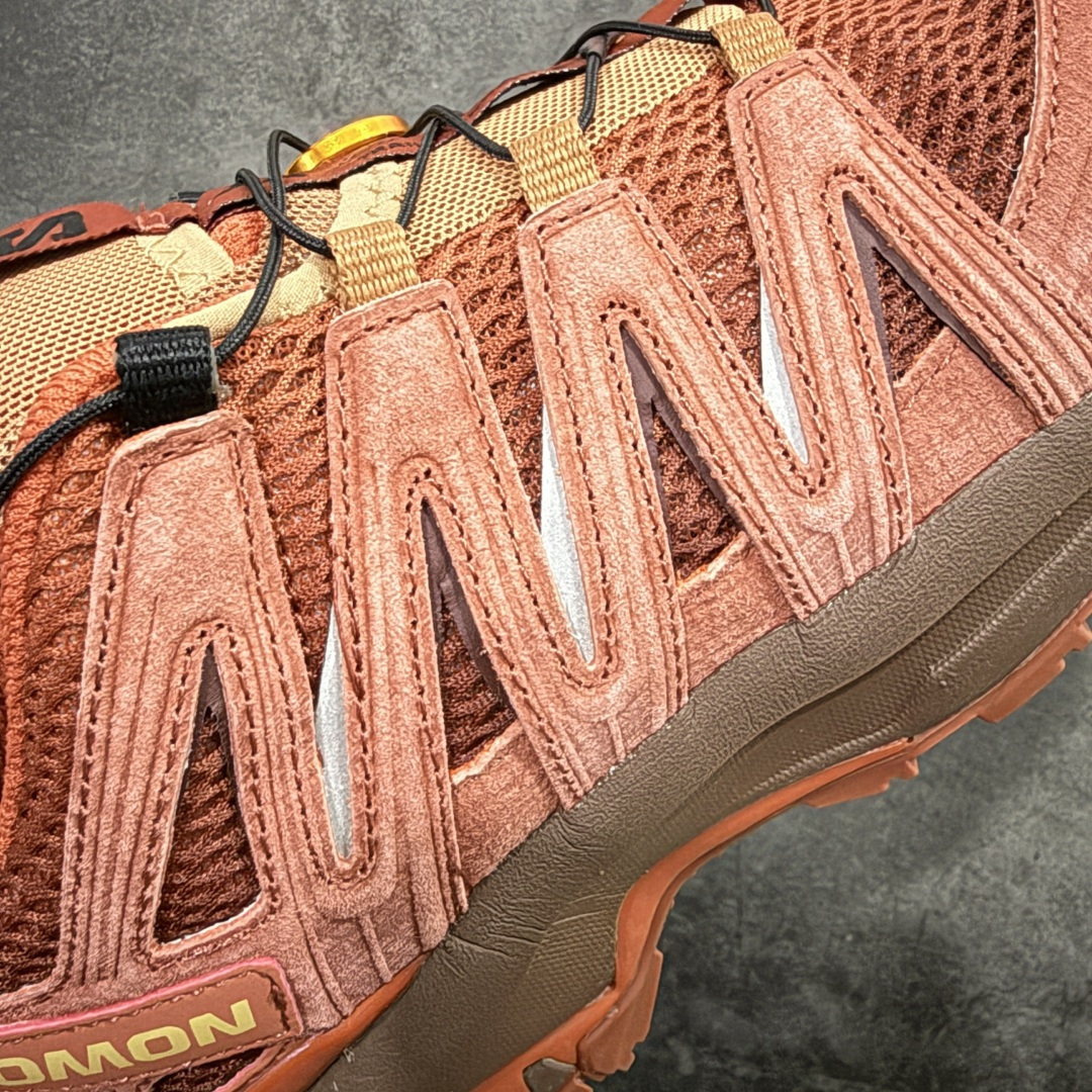 图片[4]-【W1纯原版】SALOMON XA Pro 3D 马年限定定制款 棕红色 萨洛蒙潮流越野机能户外功能鞋 479684 纯原外贸平台特供订单 耗时半年巨作 全套原纸板楦头开发 原厂特供网布配套加持 确保原汁原味 完美呈现版型 原档数据独家私模五层组合大底 男女鞋同步官方开发 原装Ortholite轻量化鞋垫 中底布带钢印编号 原厂TPU锁扣 进口港宝加持 后跟自然饱满 还原公司包裹性 鞋面采用SENSIFT贴合技术 全方位贴合包裹脚型 鞋跟部鞋底牵引设计 提供强大的抓地性能 更适应野外崎岖不平的道路 其3D ADVANCED CHASSIS底盘 材料轻量大化 钉齿设计更具稳定性 防护性 鞋底易磨损区运用CONTAGRIP高耐磨材料 应对城市硬质路面长距离跑考验 尺码：36 36.5 37.5 38 38.5 39 40 40.5 41 42 42.5 43 44 44.5 45-选品中心