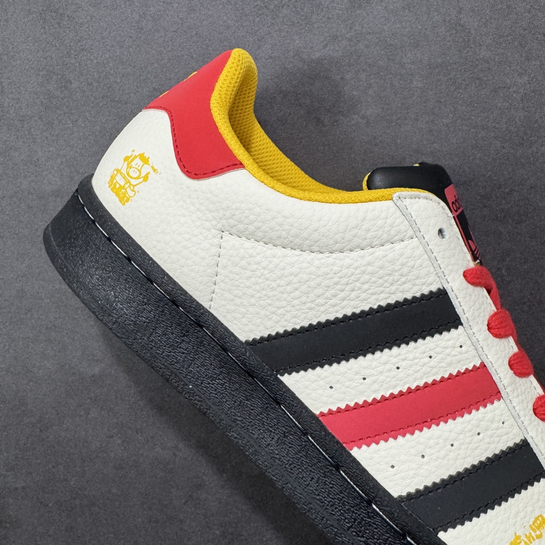 图片[6]-【定制版】Adidas Originals“马年联名限定 黑贝壳头，米白基底搭配红黑撞色条纹，头层皮革鞋面提升高级感，红鞋带 + 黄鞋口强化视觉层次，同色系车线精致细腻，每一处细节都在诉说复古潮味。 货号：LX0915 尺码：36 36.5 37.5 38 38.5 39 40 40.5 41 42 42.5 43 44 44.5 45-选品中心