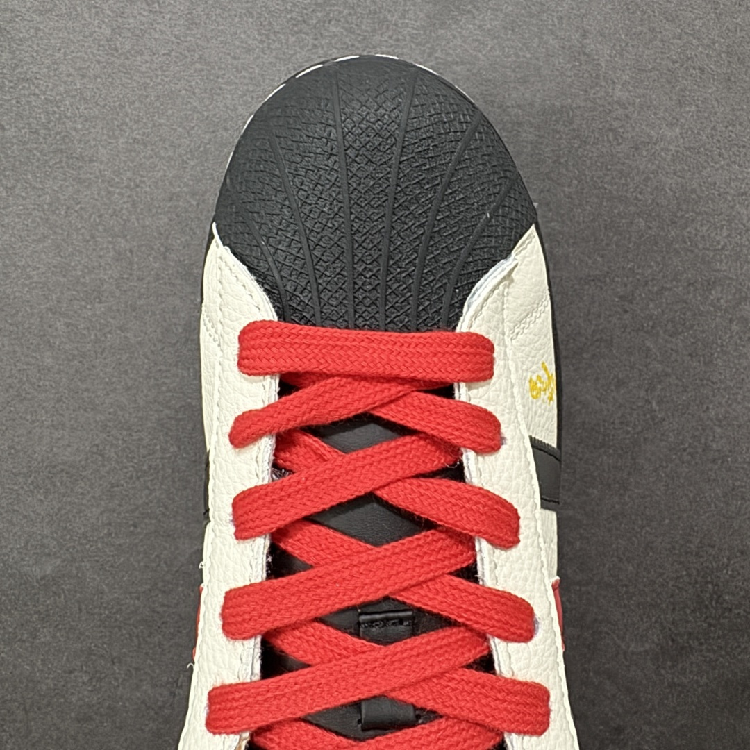 图片[8]-【定制版】Adidas Originals“马年联名限定 黑贝壳头，米白基底搭配红黑撞色条纹，头层皮革鞋面提升高级感，红鞋带 + 黄鞋口强化视觉层次，同色系车线精致细腻，每一处细节都在诉说复古潮味。 货号：LX0915 尺码：36 36.5 37.5 38 38.5 39 40 40.5 41 42 42.5 43 44 44.5 45-选品中心