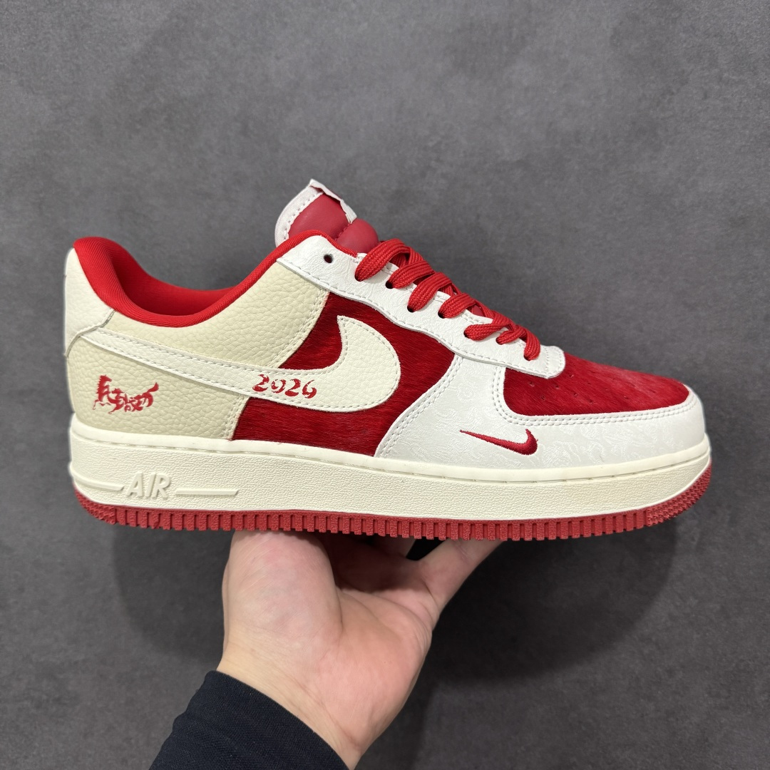 【定制版】Nike Air Force 1\'07 Low 马年限定 白红马毛中国风 空军一号低帮休闲板鞋 #原楦头原纸板 高端定制鞋盒 原厂鞋底 超高清洁度 细节完美 货号：XL1979-145  尺码：36 36.5 37.5 38 38.5 39 40 40.5 41 42 42.5 43 44 44.5 45-选品中心