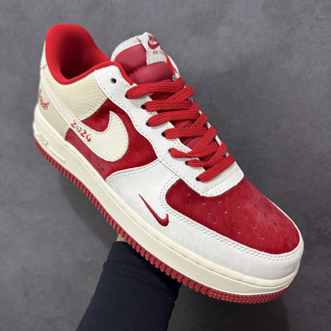 图片[3]-【定制版】Nike Air Force 1\’07 Low 马年限定 白红马毛中国风 空军一号低帮休闲板鞋 #原楦头原纸板 高端定制鞋盒 原厂鞋底 超高清洁度 细节完美 货号：XL1979-145  尺码：36 36.5 37.5 38 38.5 39 40 40.5 41 42 42.5 43 44 44.5 45-选品中心