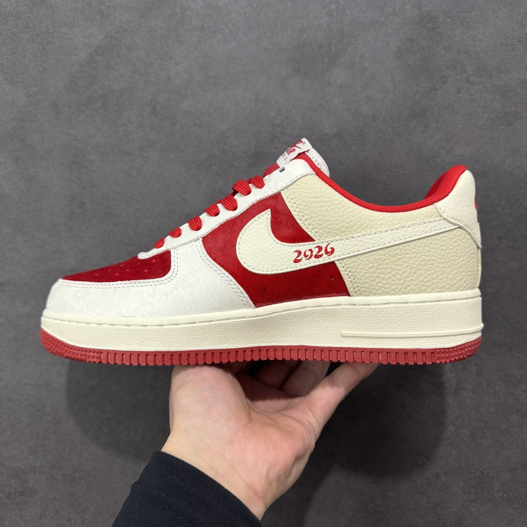 图片[2]-【定制版】Nike Air Force 1\’07 Low 马年限定 白红马毛中国风 空军一号低帮休闲板鞋 #原楦头原纸板 高端定制鞋盒 原厂鞋底 超高清洁度 细节完美 货号：XL1979-145  尺码：36 36.5 37.5 38 38.5 39 40 40.5 41 42 42.5 43 44 44.5 45-选品中心