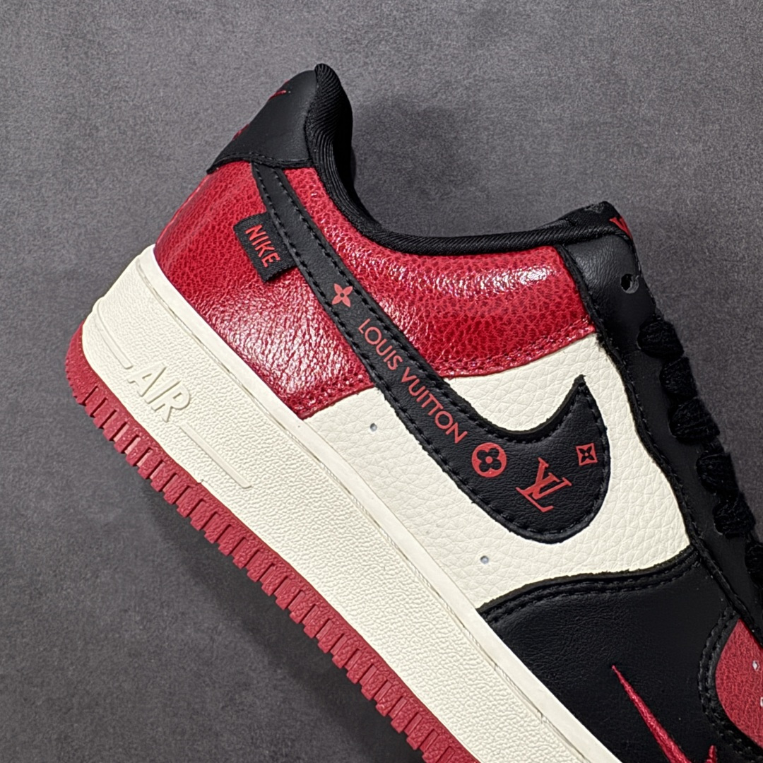 图片[6]-【定制版】Nike Air Force 1\’07 Low 限定联名 红黑拼色 空军一号低帮休闲板鞋  #原楦头原纸板 高端定制鞋盒 原厂鞋底 超高清洁度 细节完美 货号：KD1688-007  尺码：36 36.5 37.5 38 38.5 39 40 40.5 41 42 42.5 43 44 44.5 45-选品中心