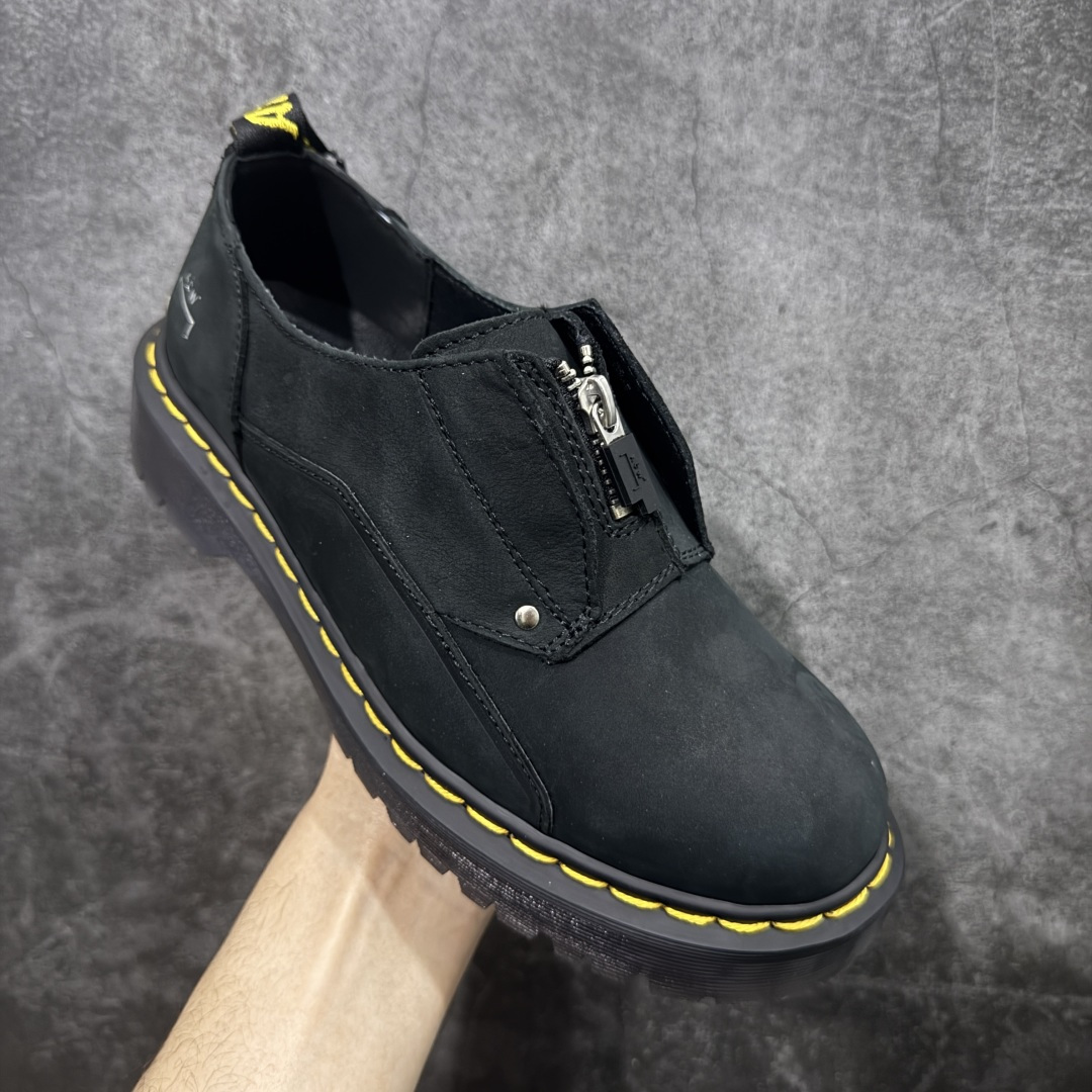 图片[3]-【莞产版本】ACW x Dr.martens马汀博士 Sinclair系列 英伦骑士 朋克复古机车 厚底粗跟 低帮马丁靴 采用硬质牛培开边珠牛培皮打造鞋面 厚实耐磨PVC原厂透明水晶橡胶大底 原版一致空胶工艺 真实大底拉帮线锁底 货号：R11822202 尺码：35 36 37 38 39 40 41 42 43 44 45-选品中心