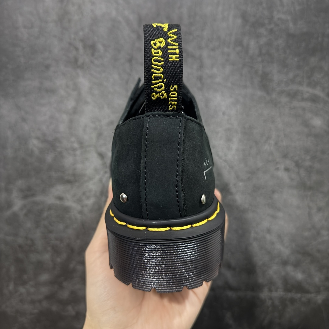 图片[4]-【莞产版本】ACW x Dr.martens马汀博士 Sinclair系列 英伦骑士 朋克复古机车 厚底粗跟 低帮马丁靴 采用硬质牛培开边珠牛培皮打造鞋面 厚实耐磨PVC原厂透明水晶橡胶大底 原版一致空胶工艺 真实大底拉帮线锁底 货号：R11822202 尺码：35 36 37 38 39 40 41 42 43 44 45-选品中心