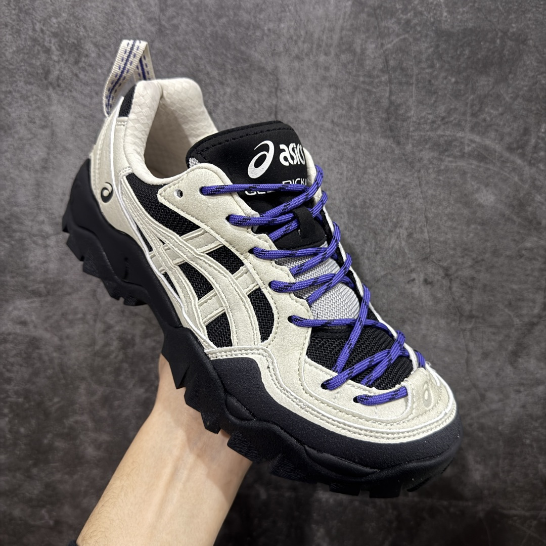 图片[3]-【纯原版】Asics Gel-PICKAX 亚瑟士运动休闲透气专业跑鞋 鞋面采用反绒皮与网布拼接 透气舒适兼具休闲时尚 结合简明的配色 展现品牌的传承 及引领复古流行的主题 虎爪造型的LOGO 鞋身稳定包裹系统 支撑鞋身 经典宽大鞋型配备防偏移设计 提升包裹性 穿着舒适 鞋面透气孔设计 提供透气性 尺码：36 37 37.5 38 39 39.5 40 40.5 41.5 42 42.5 43.5 44 45-选品中心