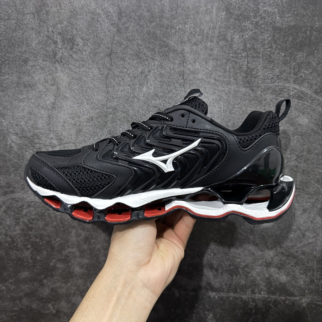 图片[2]-【纯原版】Mizuno 美津侬 WAVE PROPHECY 14S 复古时尚休闲舒适运动跑步鞋 美津浓WAVE机械缓震 可以说是机械缓震跑鞋科技的翘楚有着非凡的适应性，有着充分而持久的缓震能力和轻量化设计，是一双可以陪伴我们日常训练甚至是半马比赛的跑鞋，无论是“跑步初哥”还是“精英老鸟”，只要不是比较夸张的大体重人群，都可以穿着WAVE RIDER 来跑步。如果你不知道跑步穿什么鞋，不知道给别人推荐什么鞋，那么选“美津浓 ” 尺码：36-45-选品中心