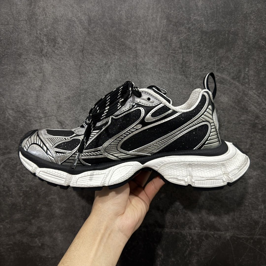 图片[2]-【XA版本】BALENCIAGA 3XL Sneakers 巴黎世家十代网布系带低帮走秀复古老爹鞋 全套原纸板楦头开发 最原汁原味的灵魂版型 全鞋荧光划线卡点 胶水把控整洁度追求极致完美 每一双都是工艺品 多重QC质检 超越公司货的品控标准 实实在在的免检产品 原盒原配 正确字体电绣 粗细、位置、大小正确 侧边TPU 透气孔匹配意产原版 正确分离大底 TPU软底 原版一致大底LOGO 立体感十足 原厂皮料水洗做旧 采购原厂网纱 不含皮革 网布材料和聚氨酯 磨损效果 鞋头边缘和后帮 Balenciaga 徽标 鞋面和后跟凸印尺码 鞋舌 3XL 橡胶品牌标识和反光细节 鞋帮拉袢和鞋舌拉祥 配反光细节 备用鞋带在鞋履前侧 可在穿着前取下 便于不同造型搭配 偏大一码 尺码：35-40-选品中心