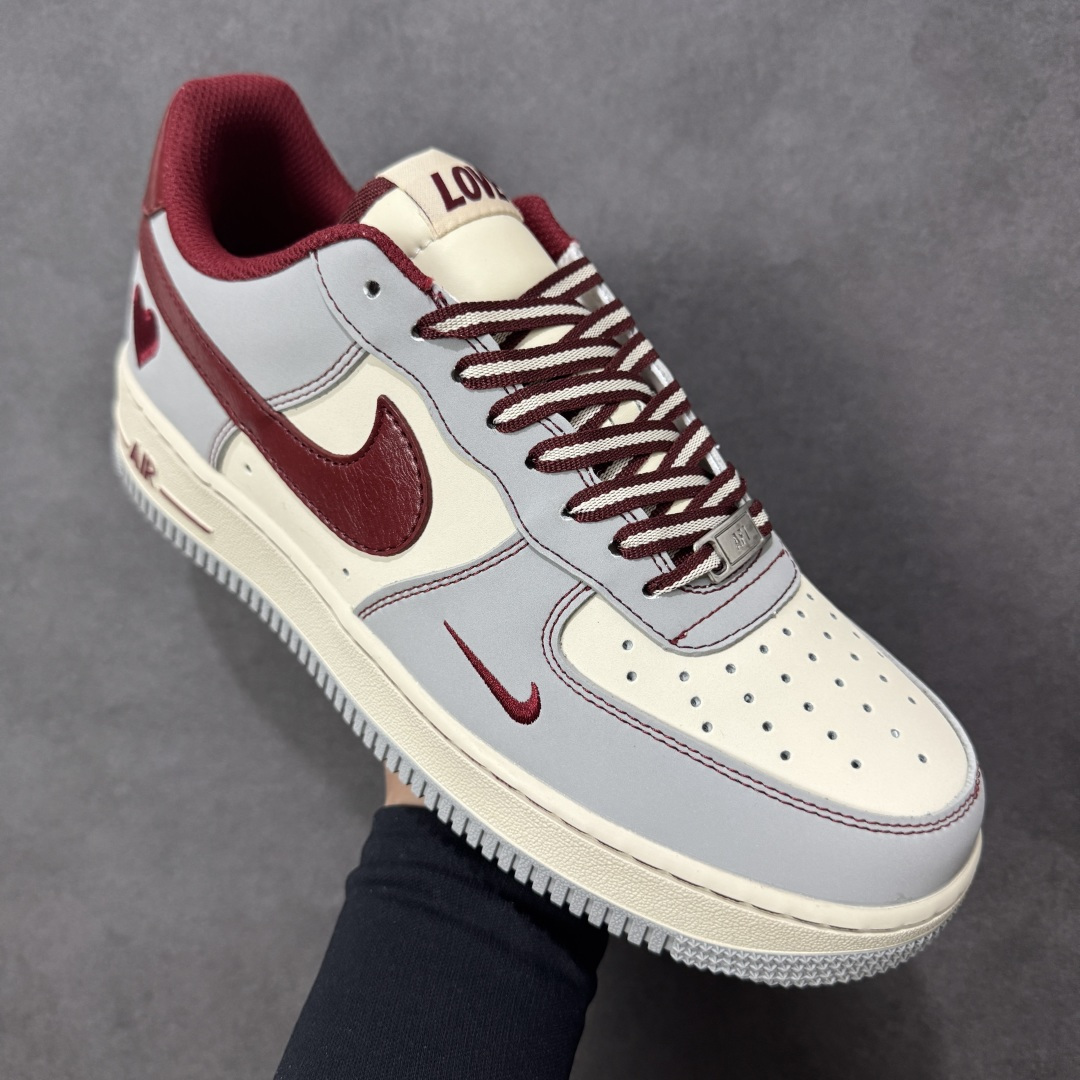 图片[3]-【定制版】NIke Air Force 1 \’07 Low “情人节限定–烟灰赤痕” 空军一号低帮 运动鞋 休闲鞋 折边针车 工艺难度大 原楦头原纸板 高端定制鞋盒 原厂鞋底 超高清洁度 细节完美 货号：NH0601-540 尺码：36 36.5 37.5 38 38.5 39 40 40.5 41 42 42.5 43 44 44.5 45-选品中心