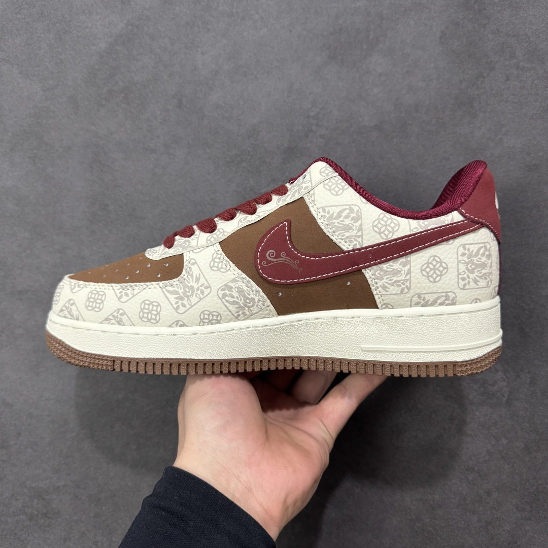 图片[2]-【定制版】Nike Air Force 1\’07 Low 马年限定联名 白棕铜钱风 空军一号低帮休闲板鞋  #原楦头原纸板 高端定制鞋盒 原厂鞋底 超高清洁度 细节完美 货号：DW8806-007  尺码：36 36.5 37.5 38 38.5 39 40 40.5 41 42 42.5 43 44 44.5 45-选品中心